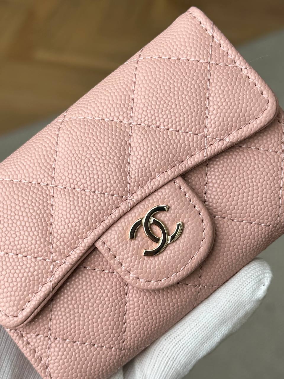 Chanel Classic Flap Quilted Caviar Leather Card Holder