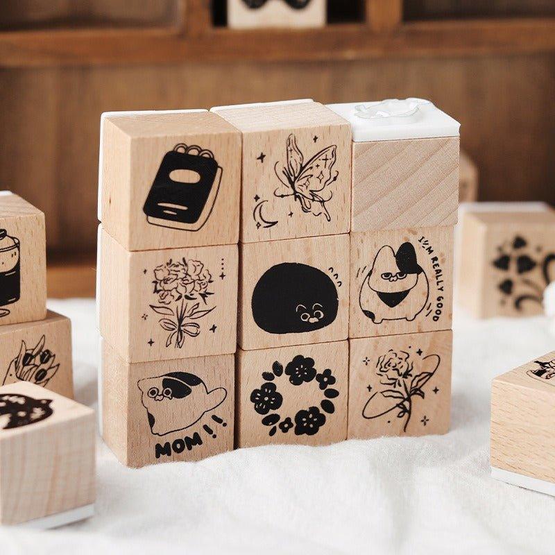 7014 Wooden Stamp Set