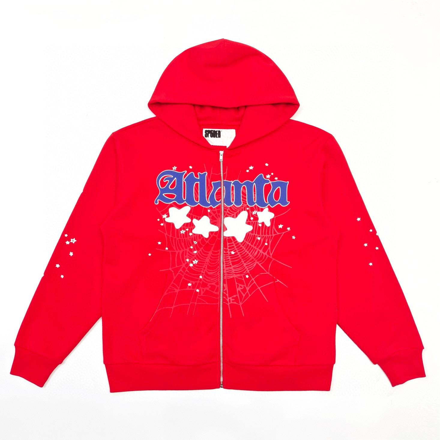 1:1 Best Quality Sp5der Star Zipper Hoodie Red