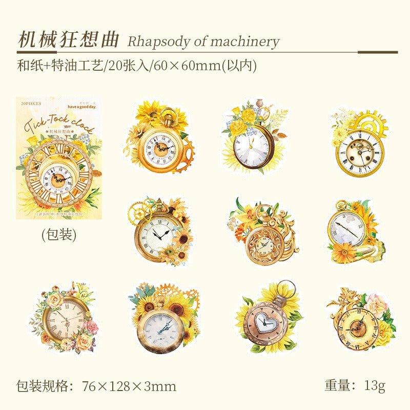 1160 Sticker Pack Tick Clock Series