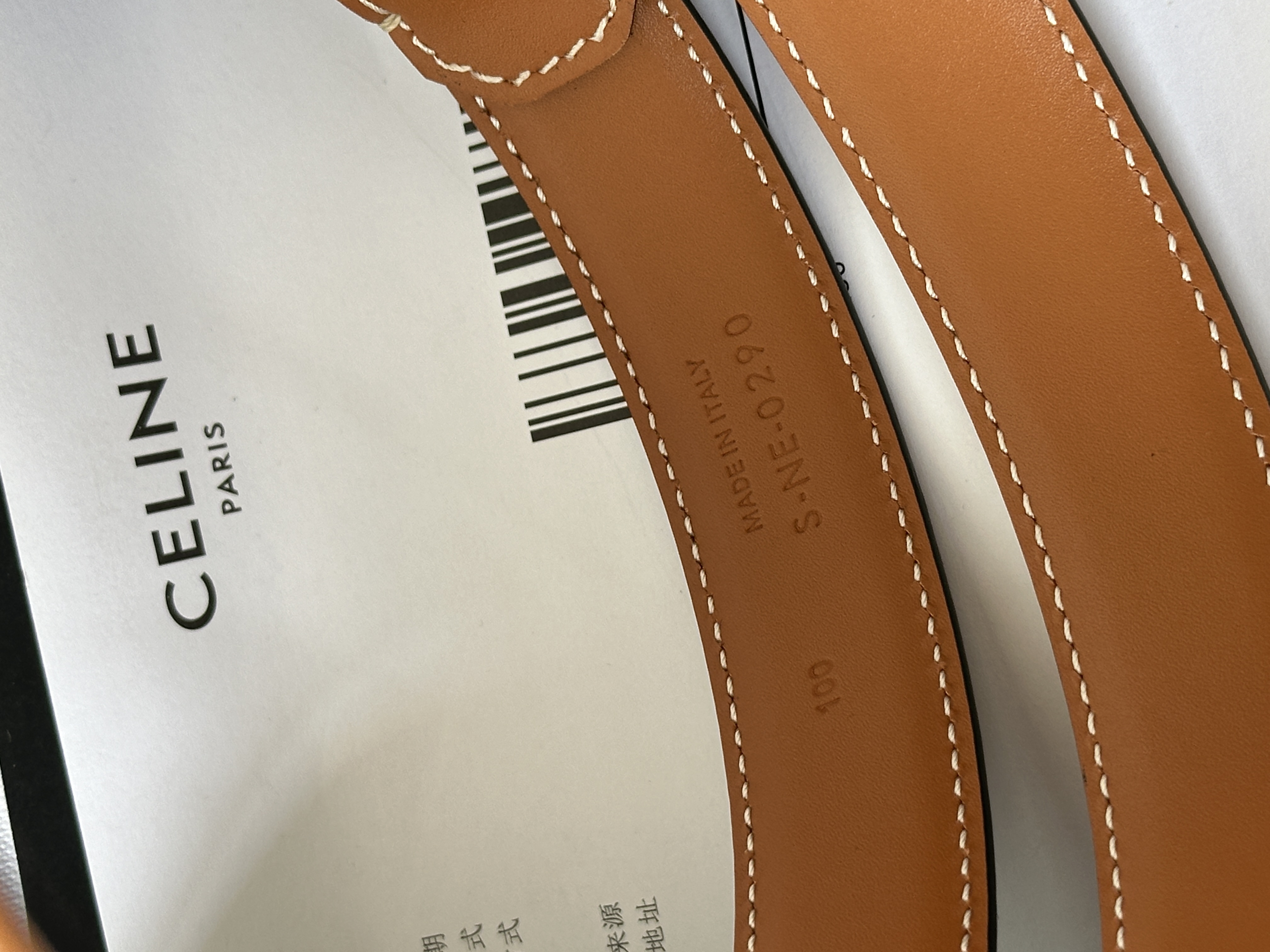 Celine Triomphe Leather Belt