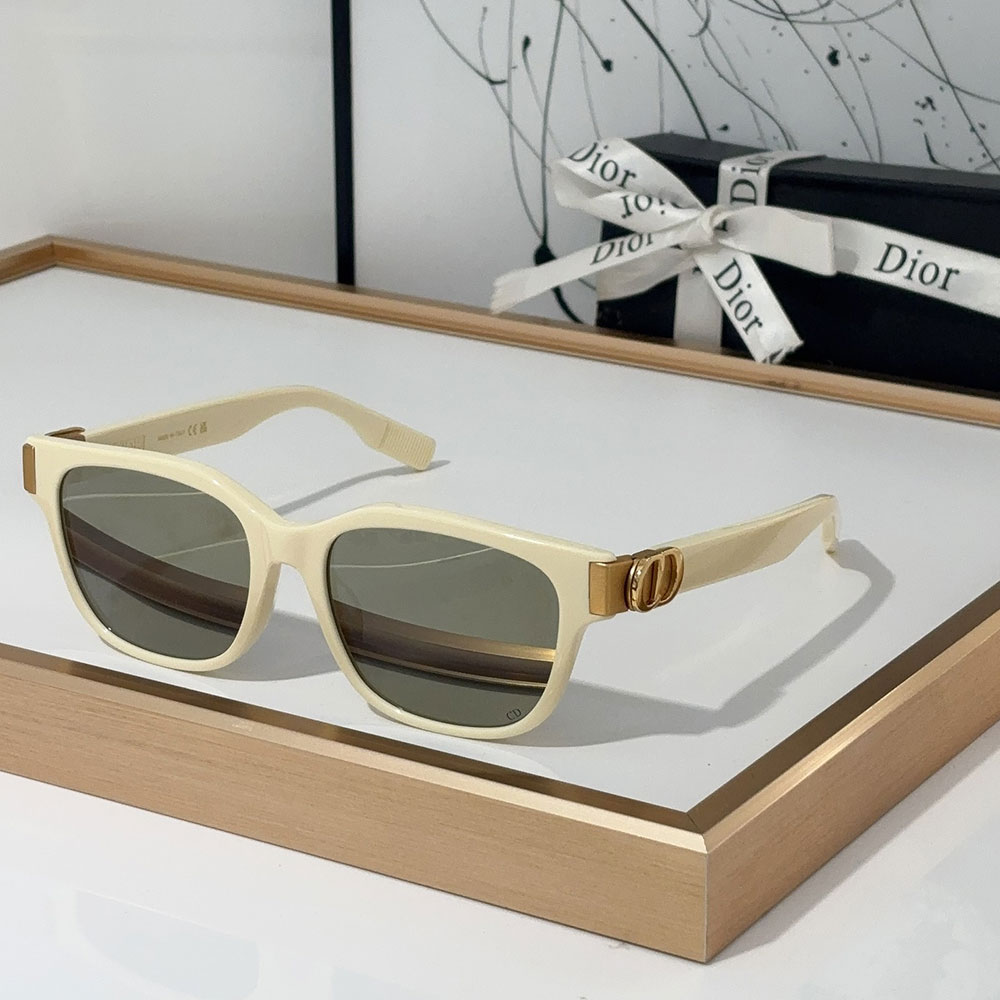 Dior  Mirror leg Logo identification Acetate fibre  sunglasses  Top quality