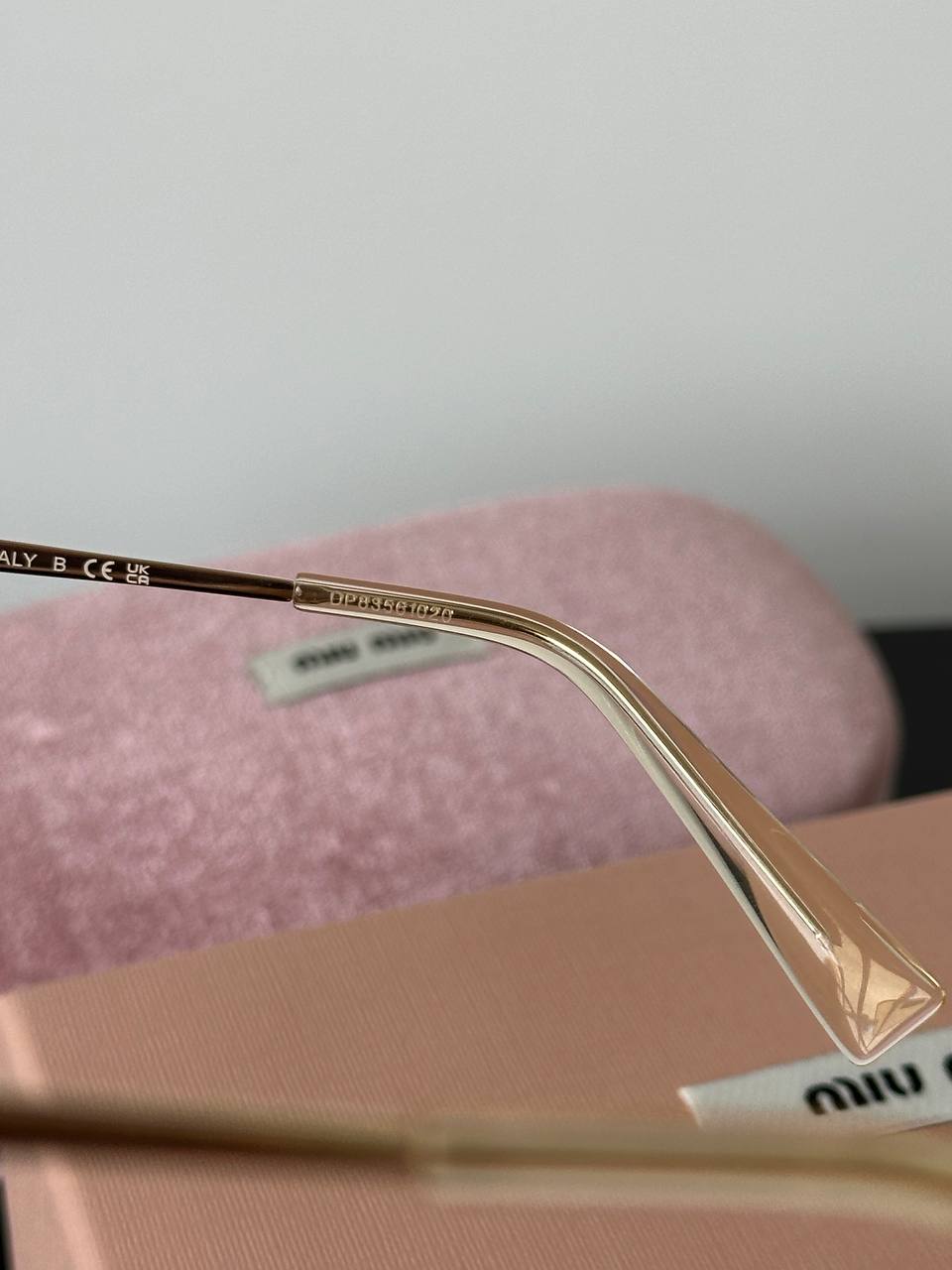 Miu Miu SMU A50 Rectangular Metal Sunglasses