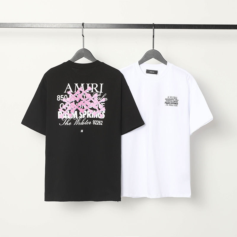 AMIRI Back Pink Bone Tee 2 Colors
