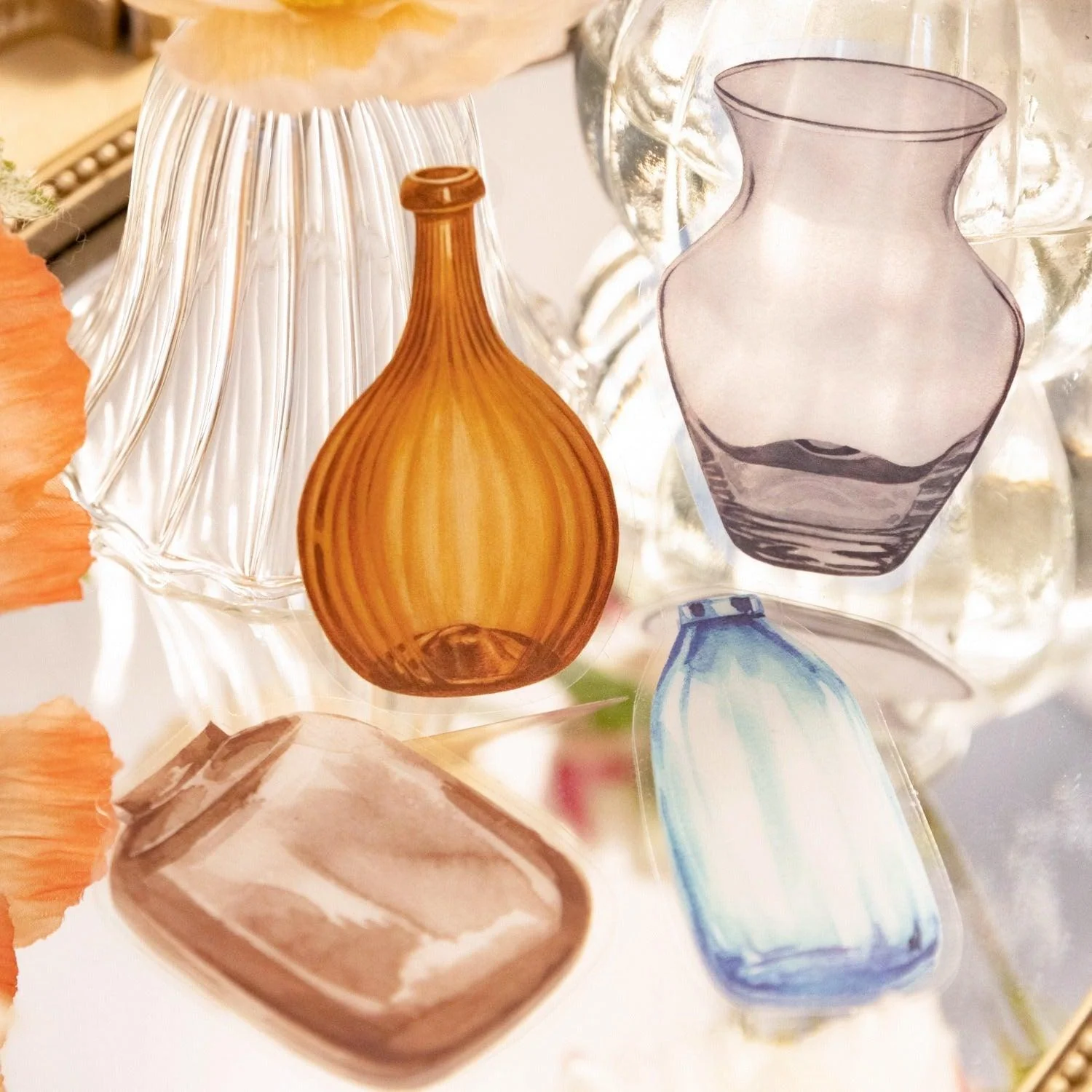 1095 PET Stickers Missing Vase Series