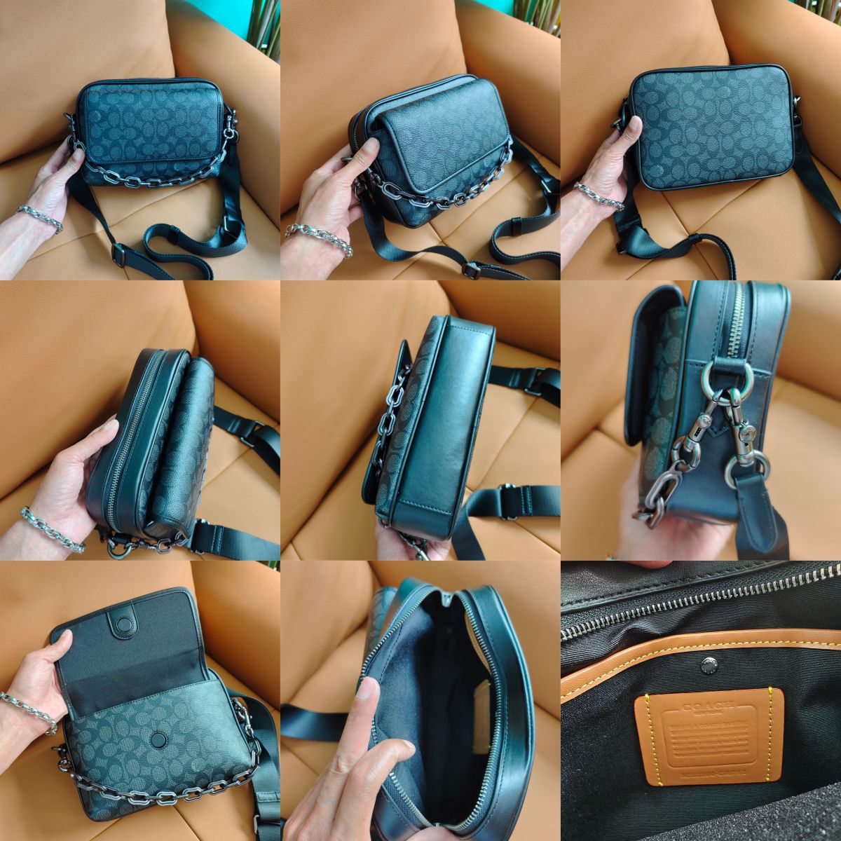 Men Handbag CR753 CR754 CAM29 CAM30 CR725 CR712 CAK24 CAK27  Charter 18 24 Flap Crossbody Chain Bag