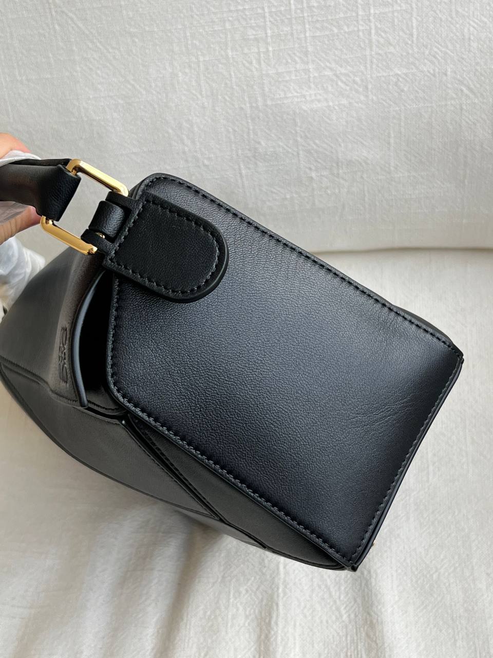 Loewe Black Smooth Calskin Mini Puzzle Bag