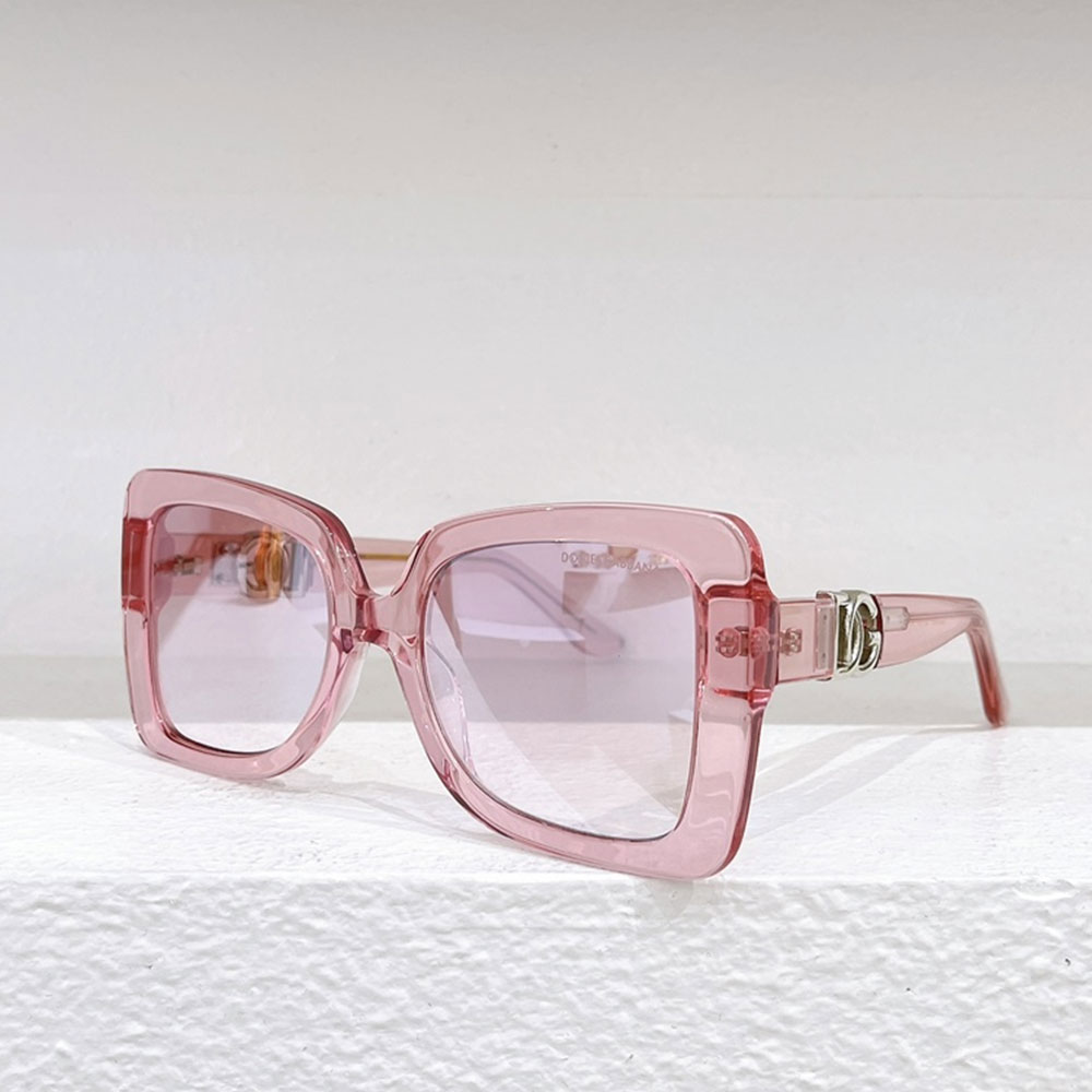 DOLCE & GABBAN DG  Plate frame. Hollow Mirror leg Logo Sunglasses Top quality