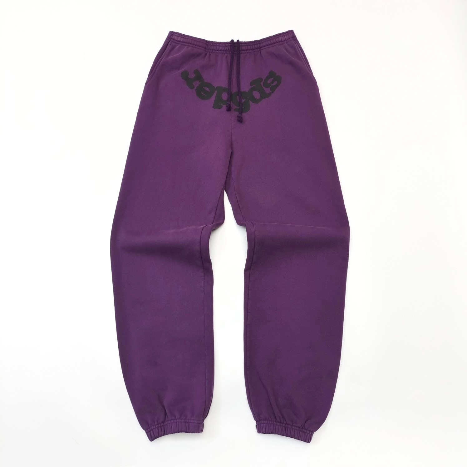 1:1 Best Quality Black Letters Pants Purple