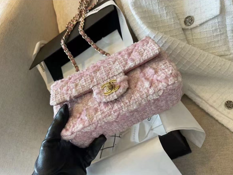LARGE FLAP BAG PINK 20CM