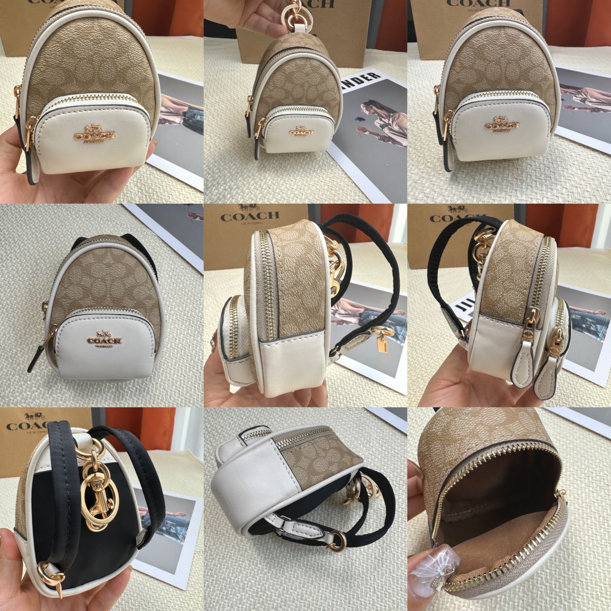Women Handbag C7803 CC315 C1019 Mini Court Backpack Keychain Bag Charm