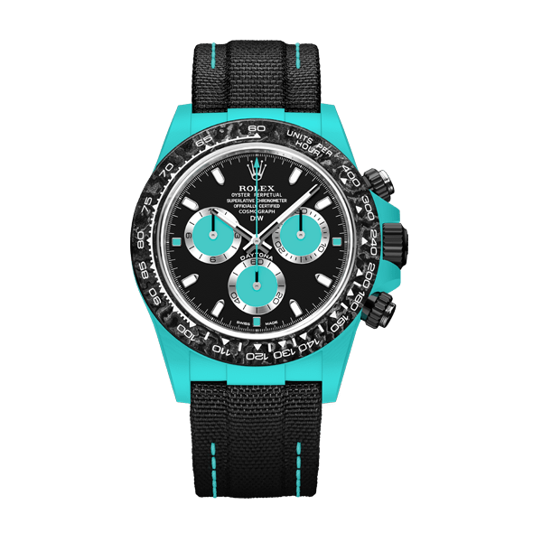 ROLEX Diw Daytona quartz fiber celeste  40mm oyster black【1:1 Replica】