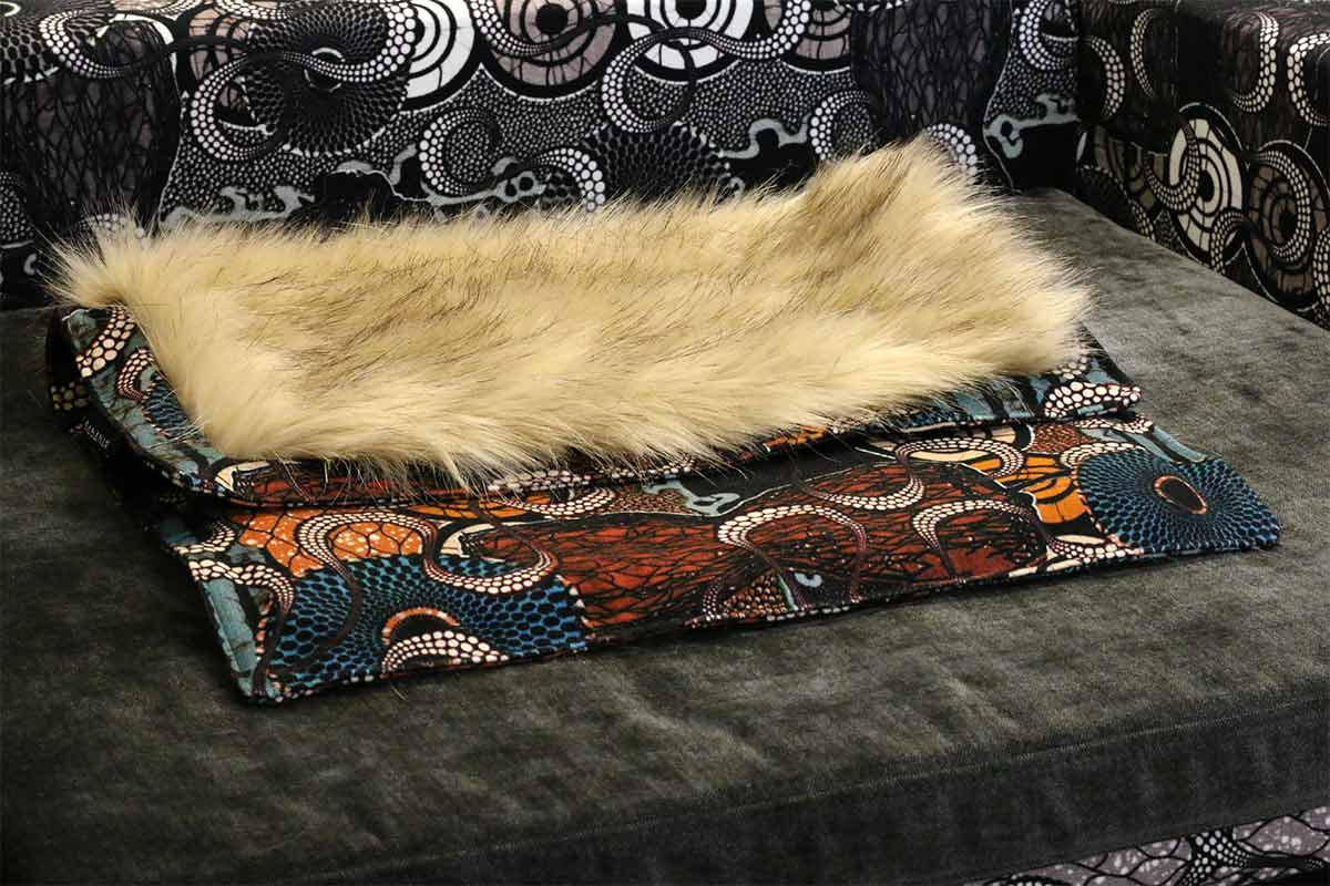 Couverture pour chien « Metis » Africa - Tissu Jean-Paul Gaultier