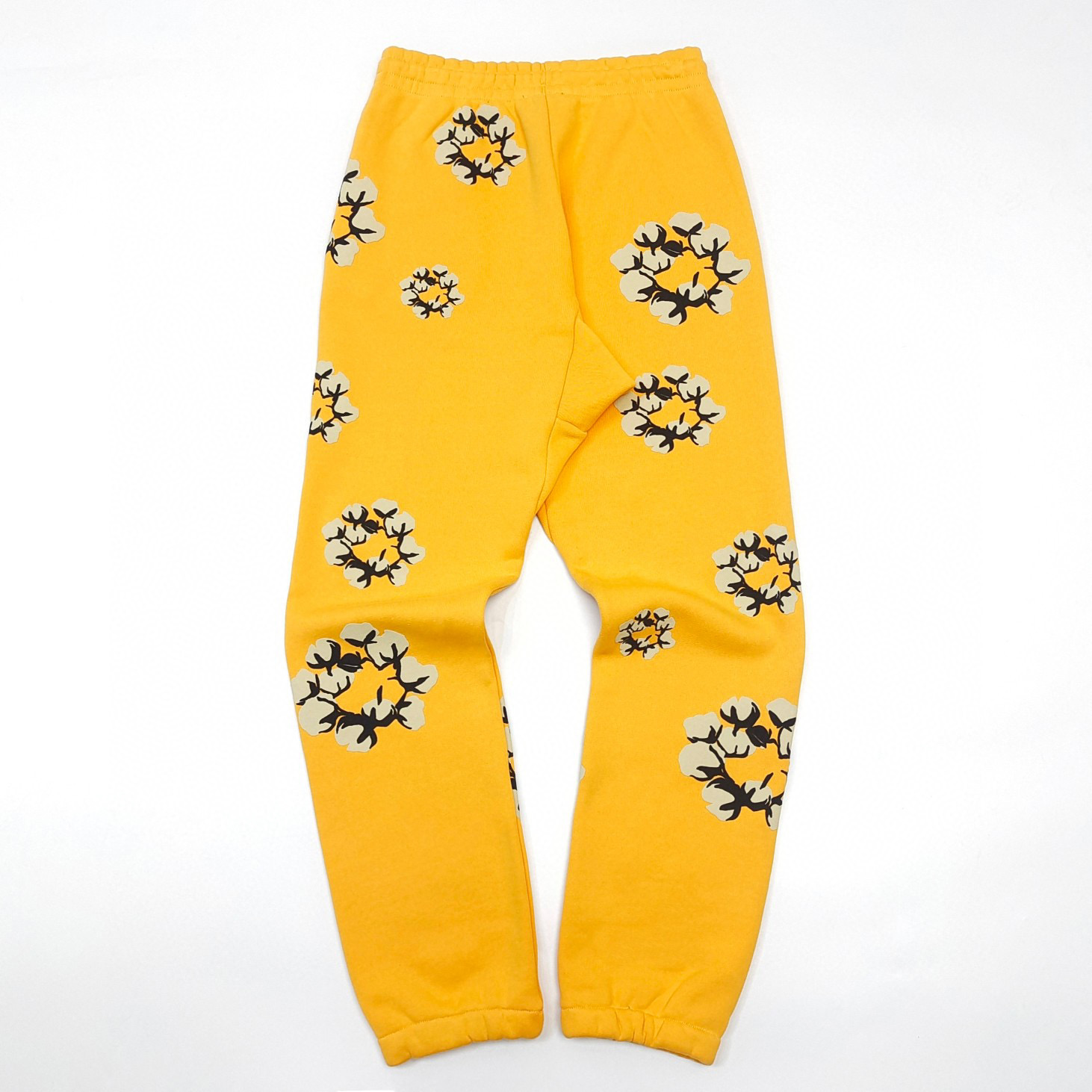 1:1 Best Quality Denim Tears Cotton Logo Pants Yellow