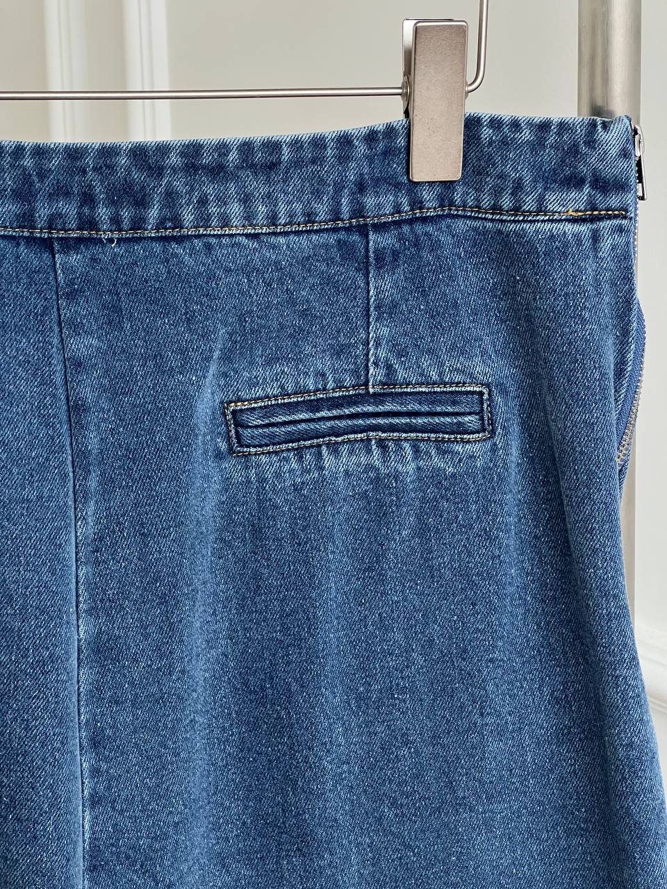 Loewe Waist Twist Leather Label Wide-Leg Washed Denim Trousers