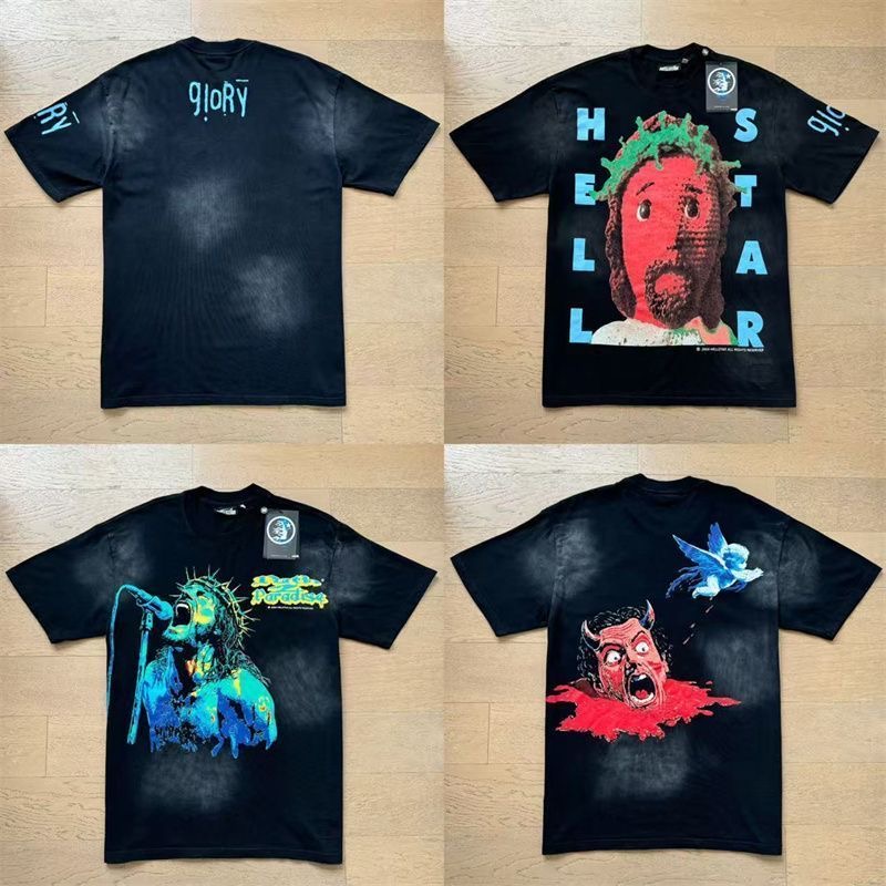 Hellstar Print Tee Black Color 2 Styles