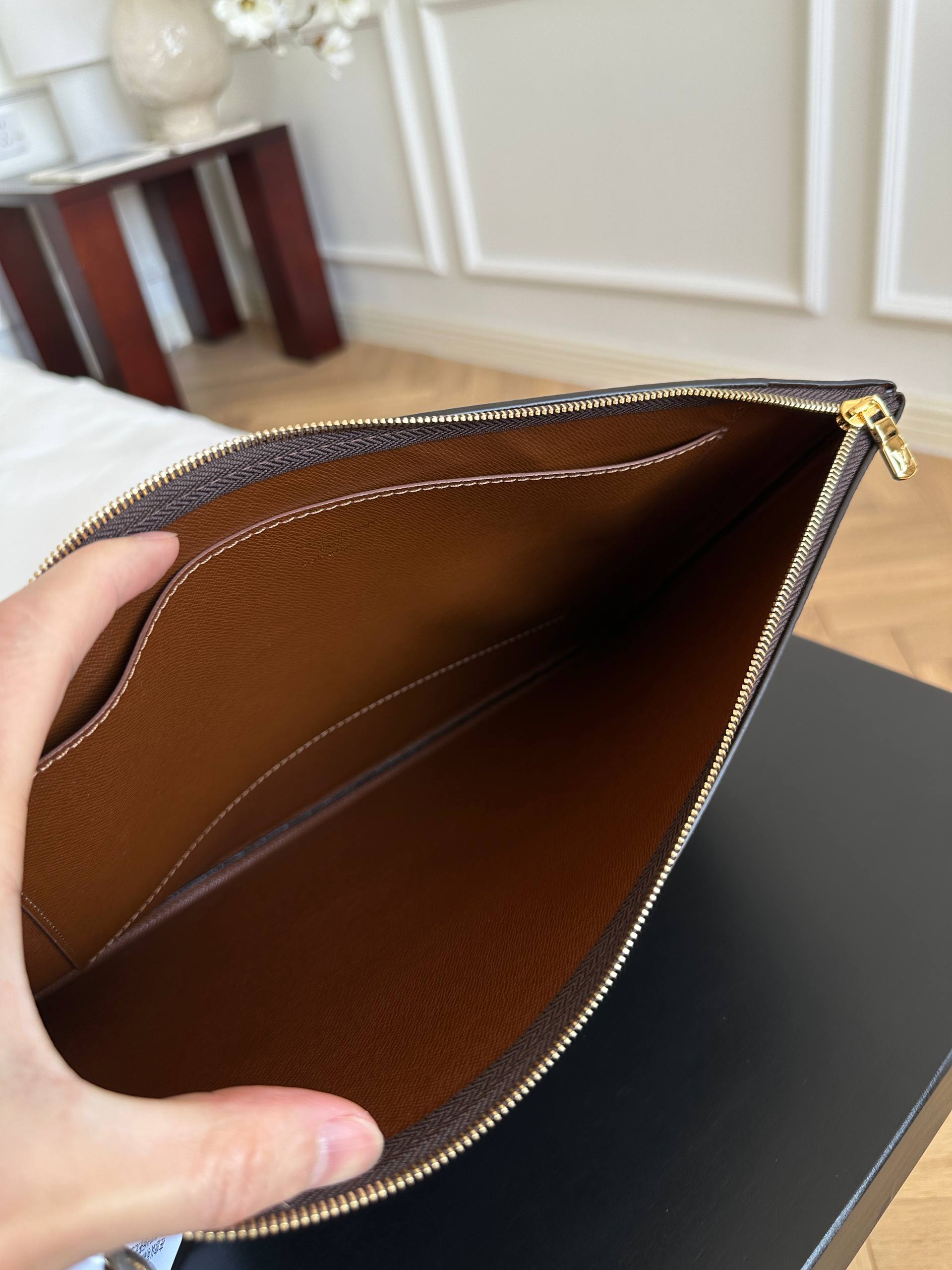 Louis Vuitton Large Monogram Canvas Zip Pouch Toiletry Bag