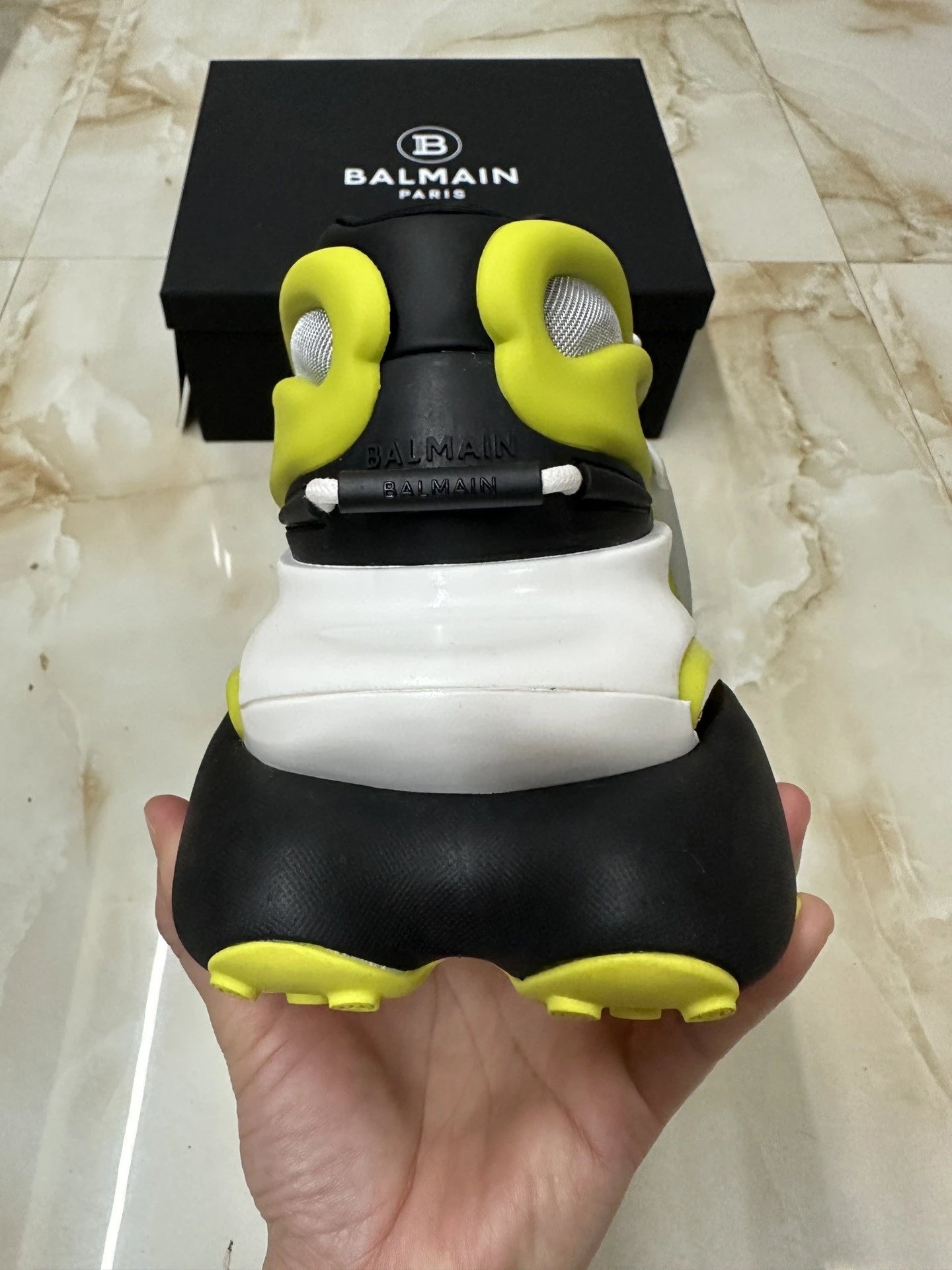 2022 Balmain Bullet Shoes Yellow & Black
