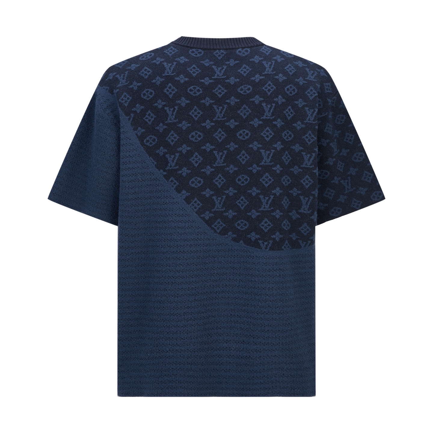 LV Graphic Jacquard Short-Sleeved Crewneck - Men - Ready-to-wear