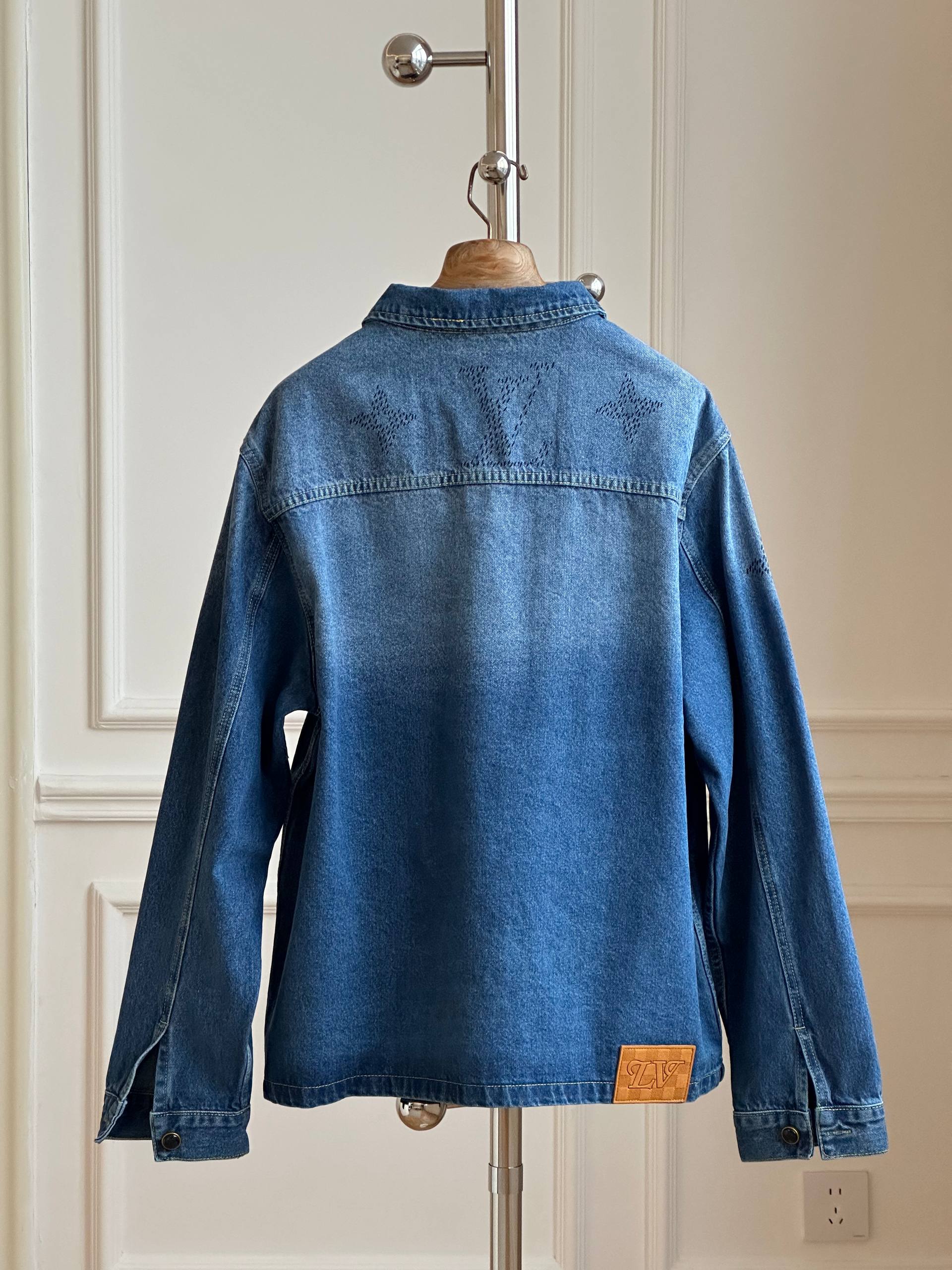 Louis Vuitton Monogram Gradient Laser-Etched Denim Overshirt