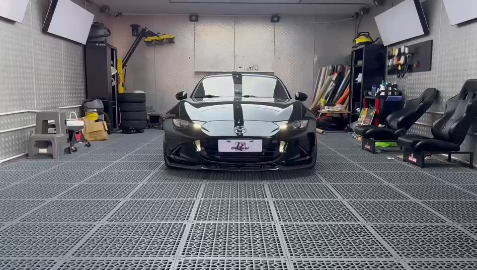 Mazda Miata MX-5 2016-up ND Smoked Black Sequential Turn Signal Amber LED Grille DRL Lights Fang Style Light
