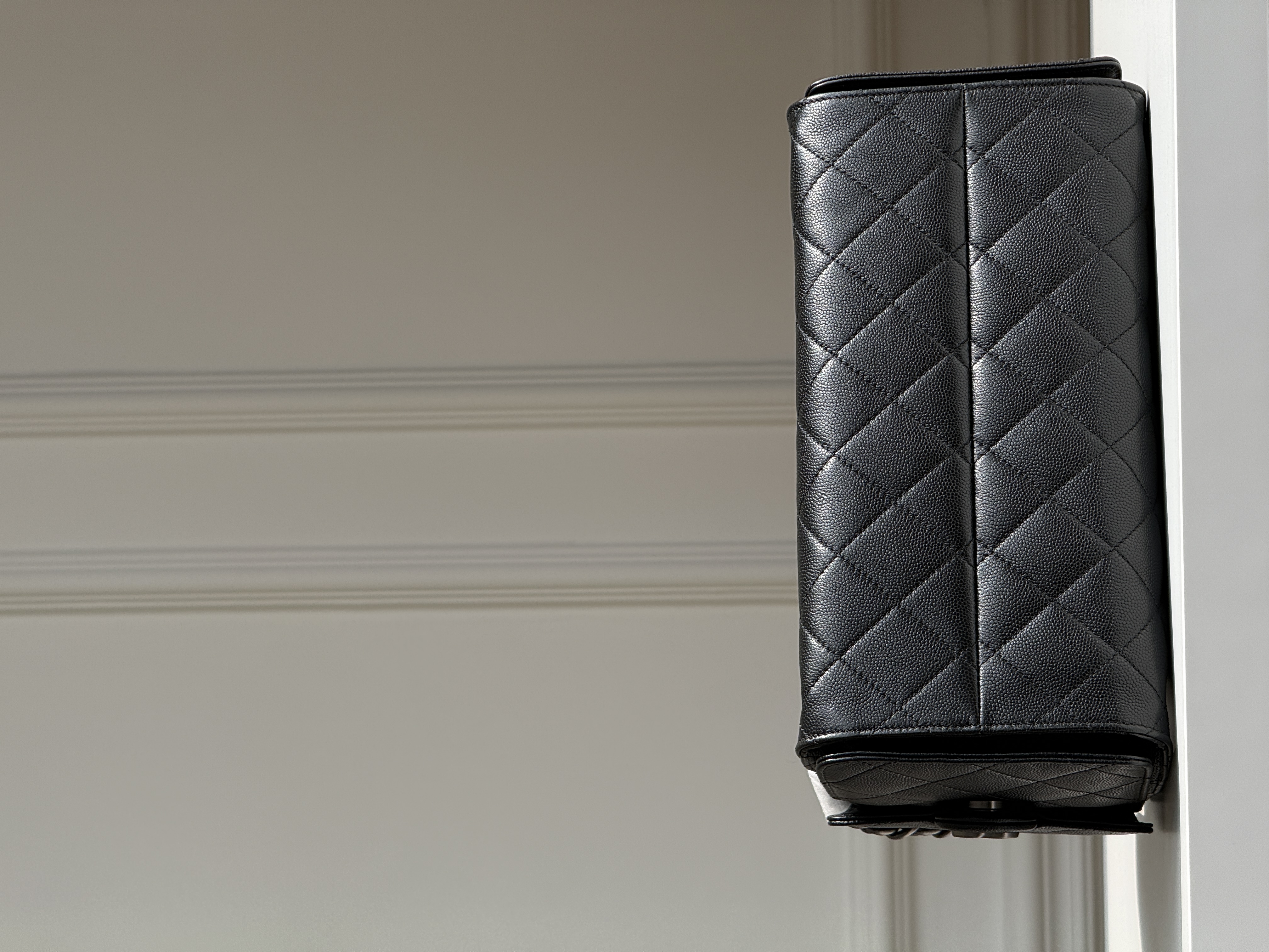 Chanel Caviar Quilted Drawstring Chain Bucket Backpack