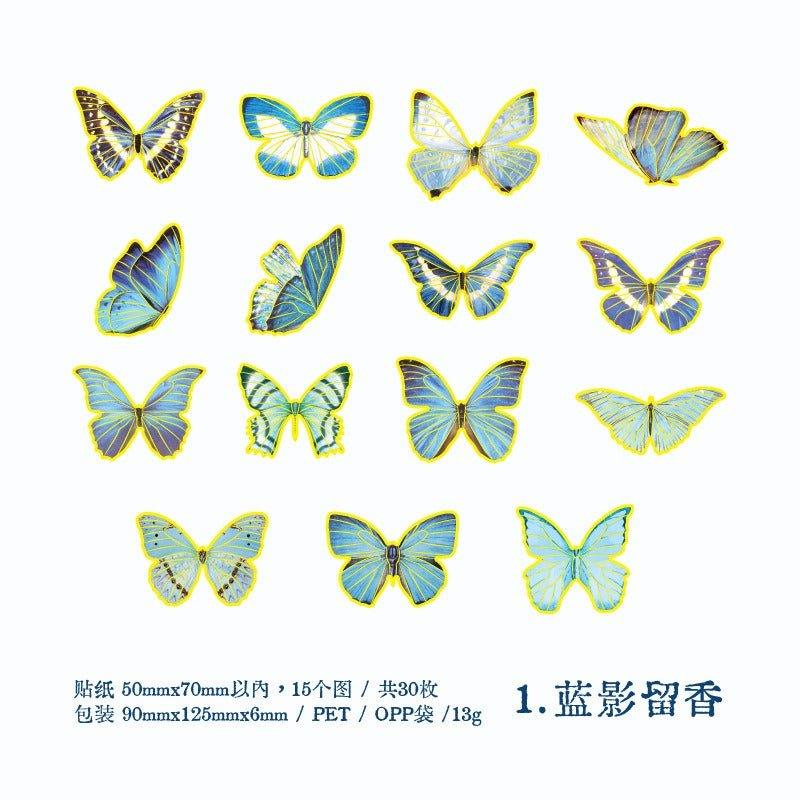 1156 Laser Stamping Sticker Pack Butterfly Dreams Collection