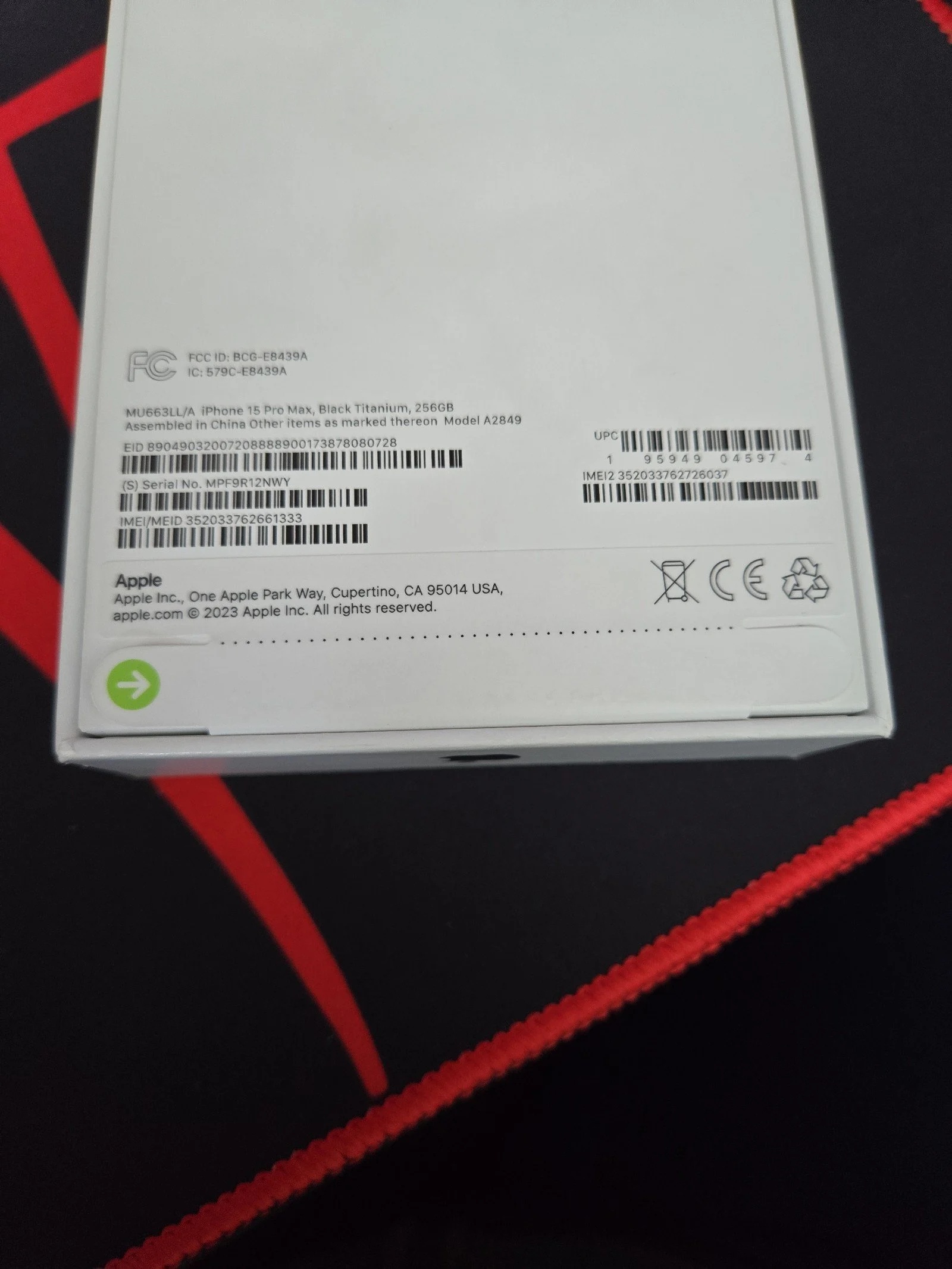 iphone15 pro max phone Apple Like new 8A665