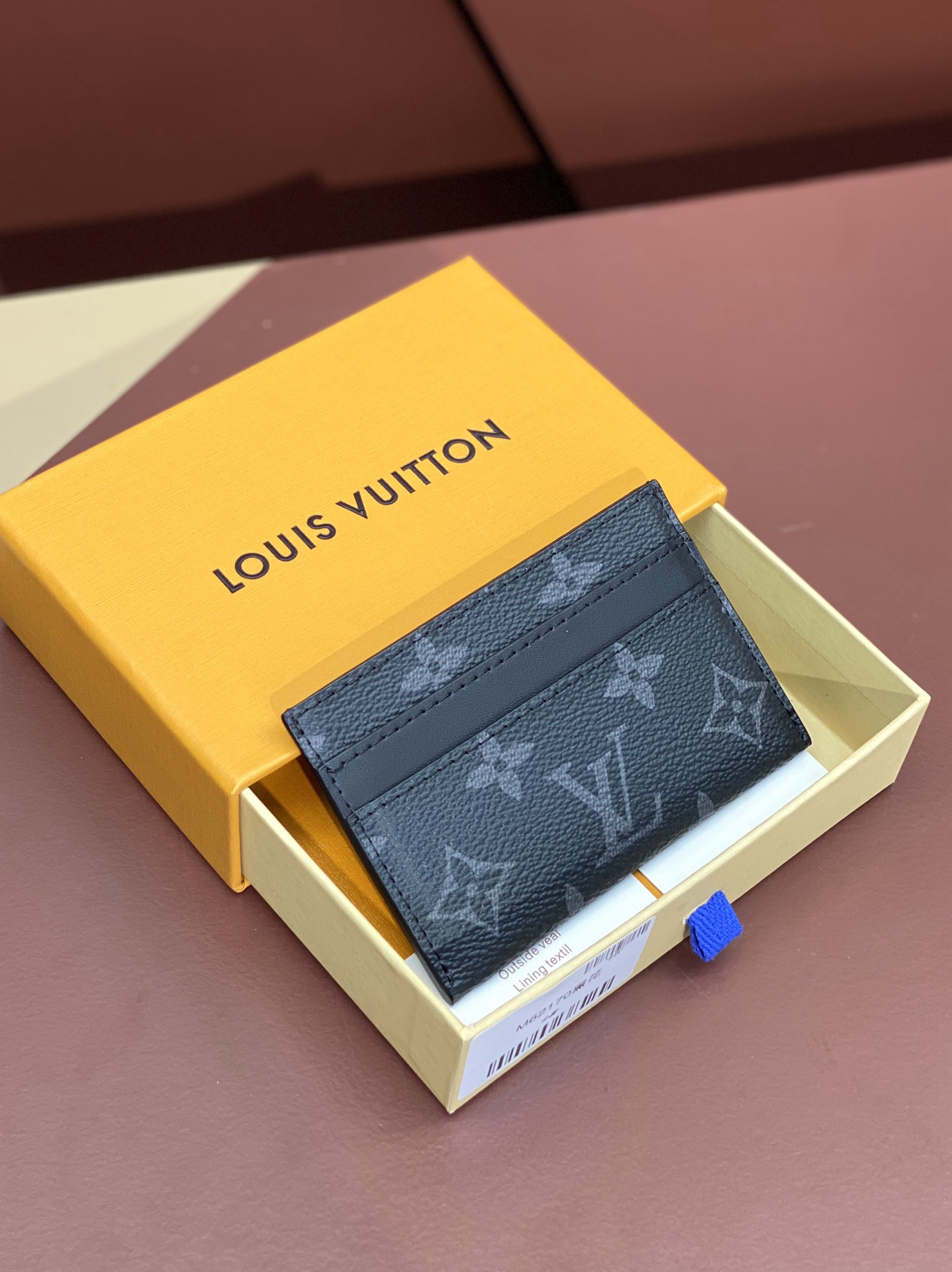 LV Monogram Eclipse Porte-Cartes Double Card Holder M62170