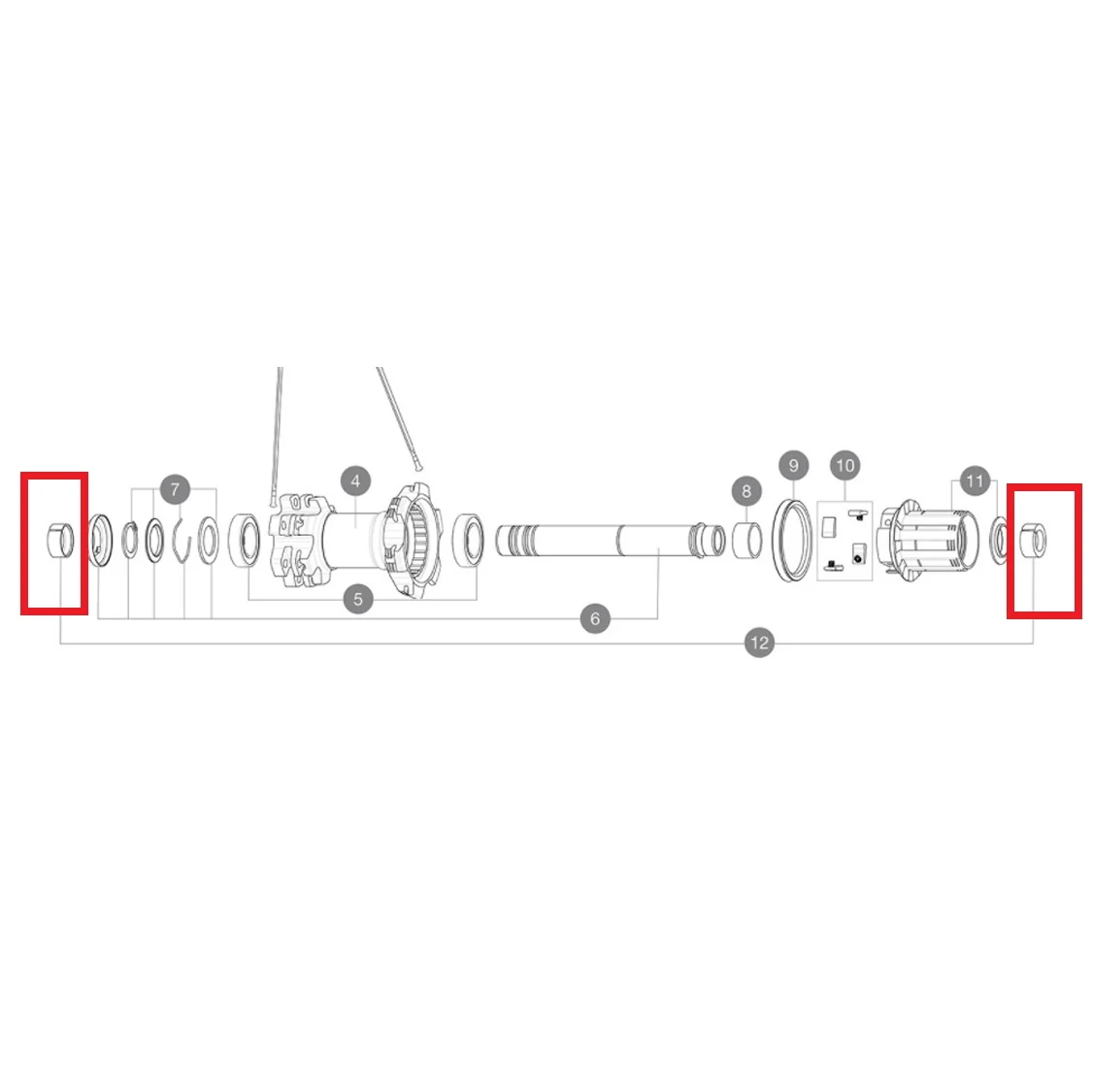 Adaptateur pour Roue Arrière MAVIC YELL BOOST Self Adjust 12x148mm