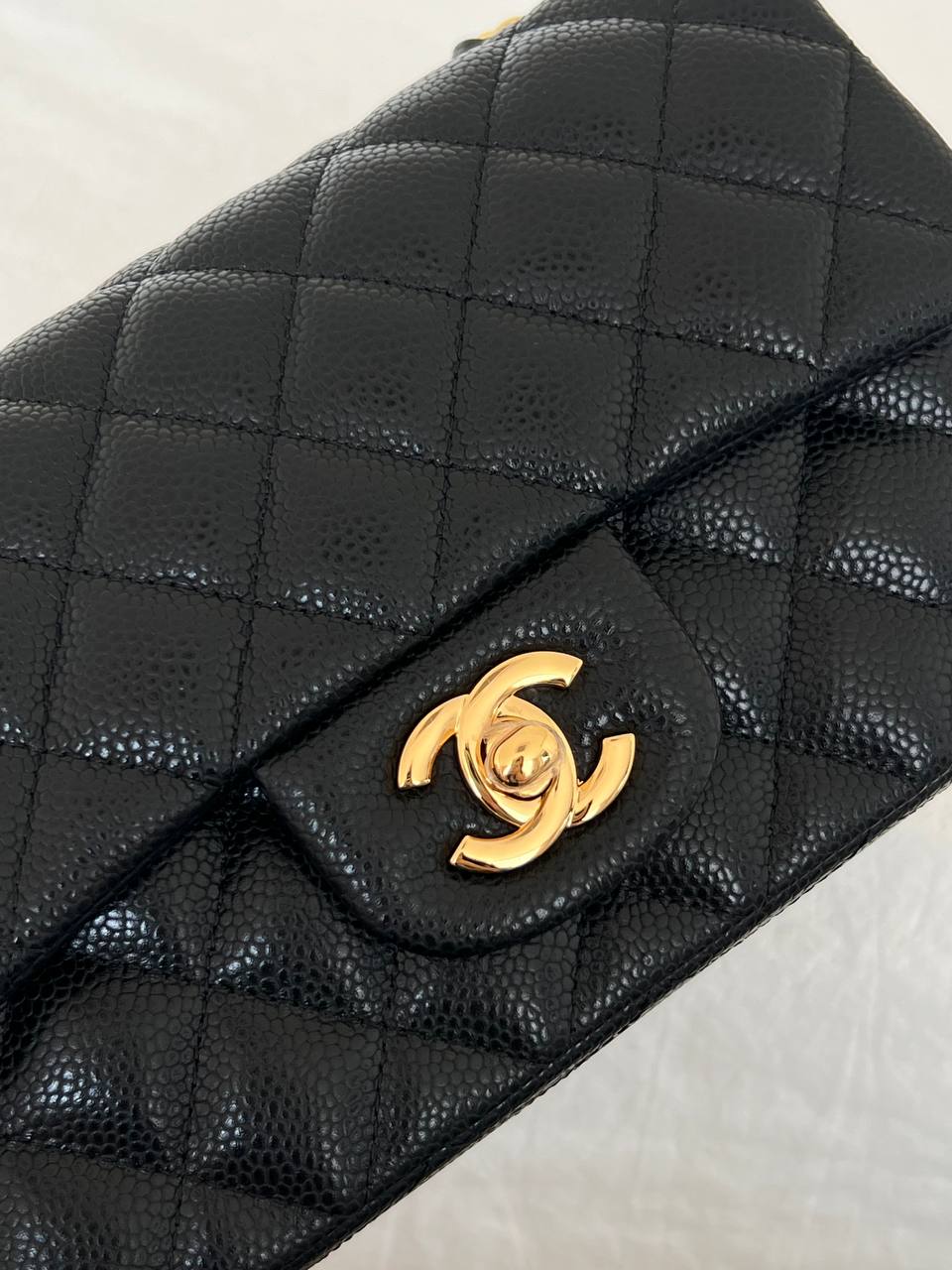 Chanel Black Caviar Leather Medium Classic Flap Bag