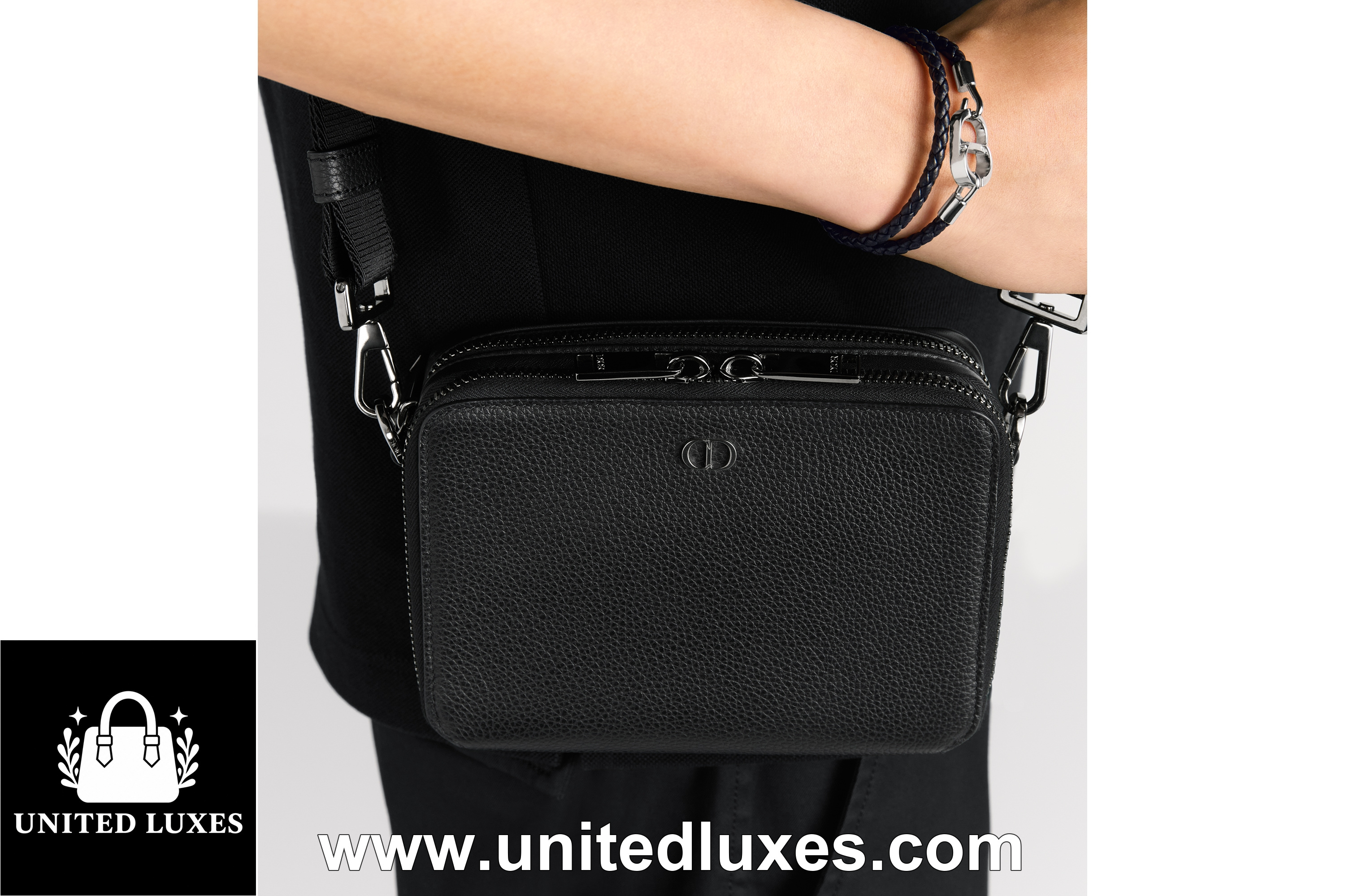 Replica CD Icon Zipped Pouch with Strap