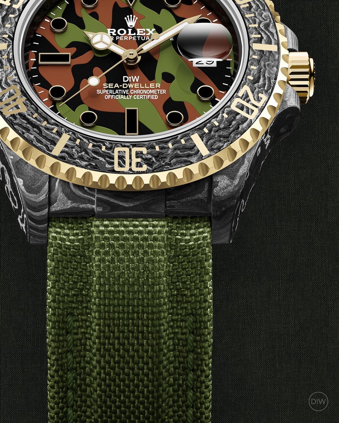 NTPT Carbon DiW Rolex Sea Dweller MILITARY【1:1 Replica】