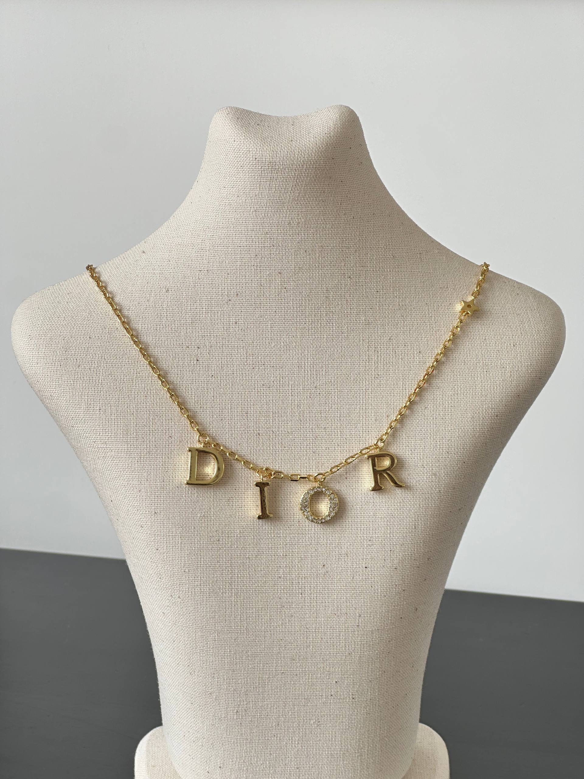Dior DIOR Letter Charm Necklace