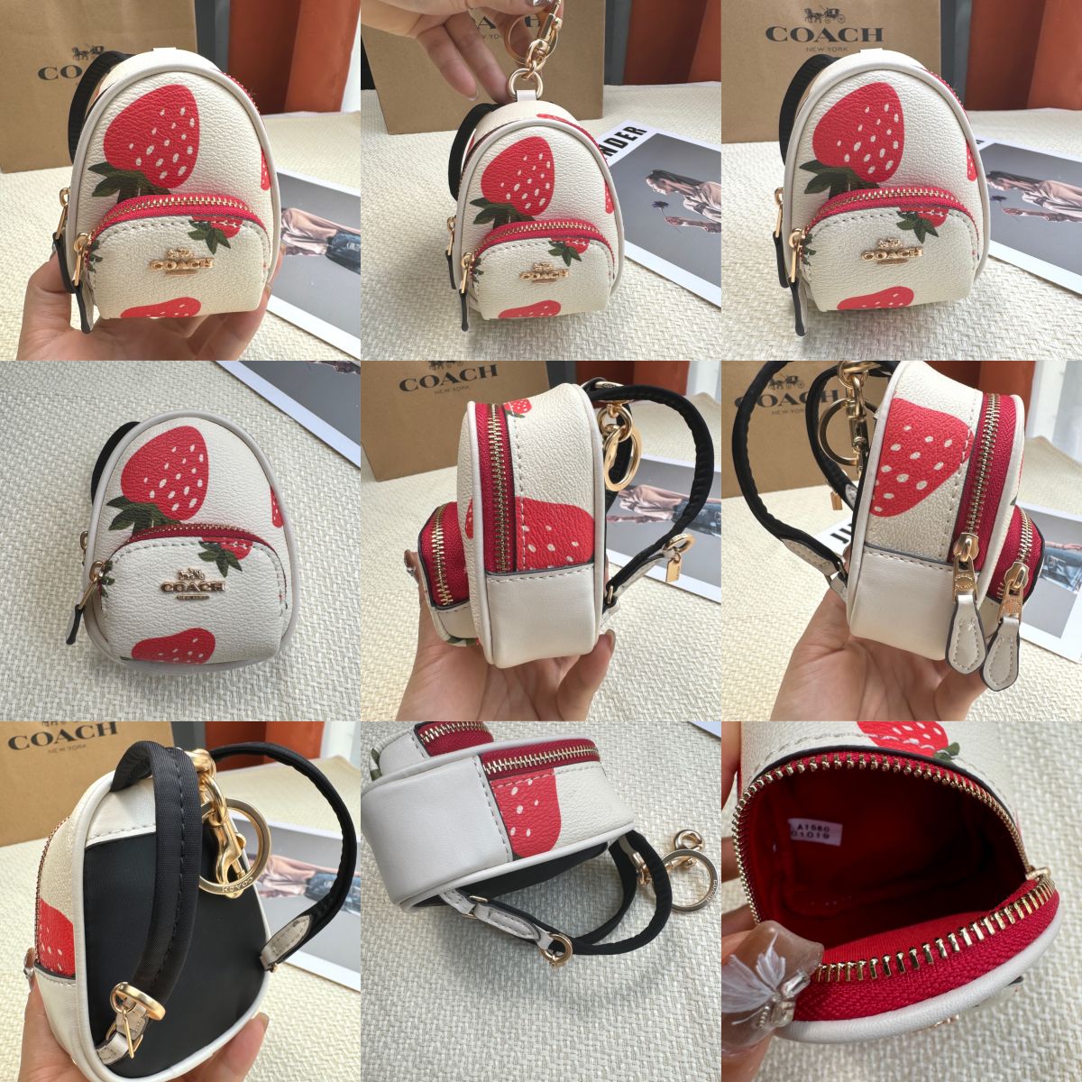 Women Handbag C7803 CC315 C1019 Mini Court Backpack Keychain Bag Charm