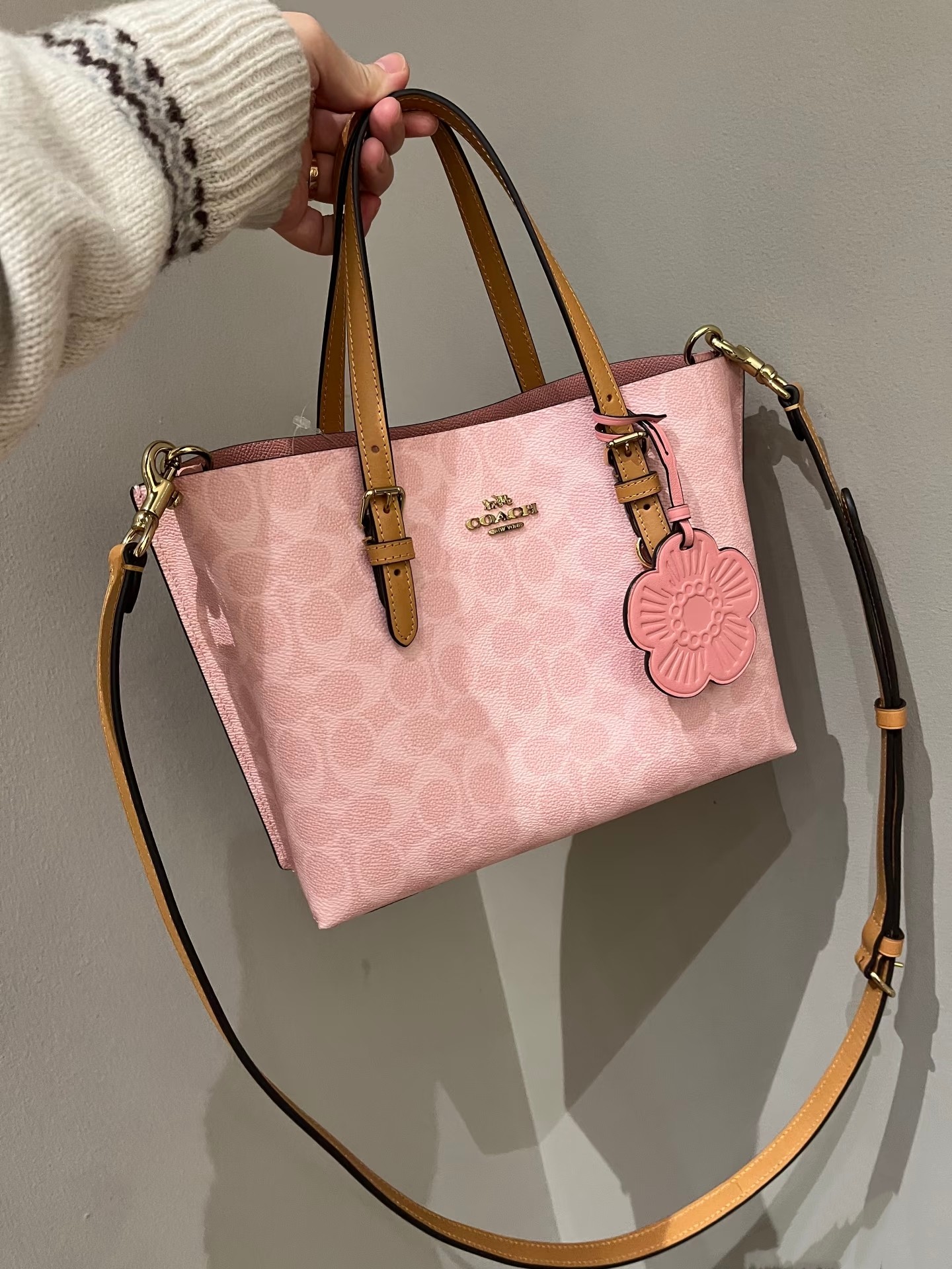 Women handbag CER24 Mollie Tote Bag 25 In Signature Canvas With Charms