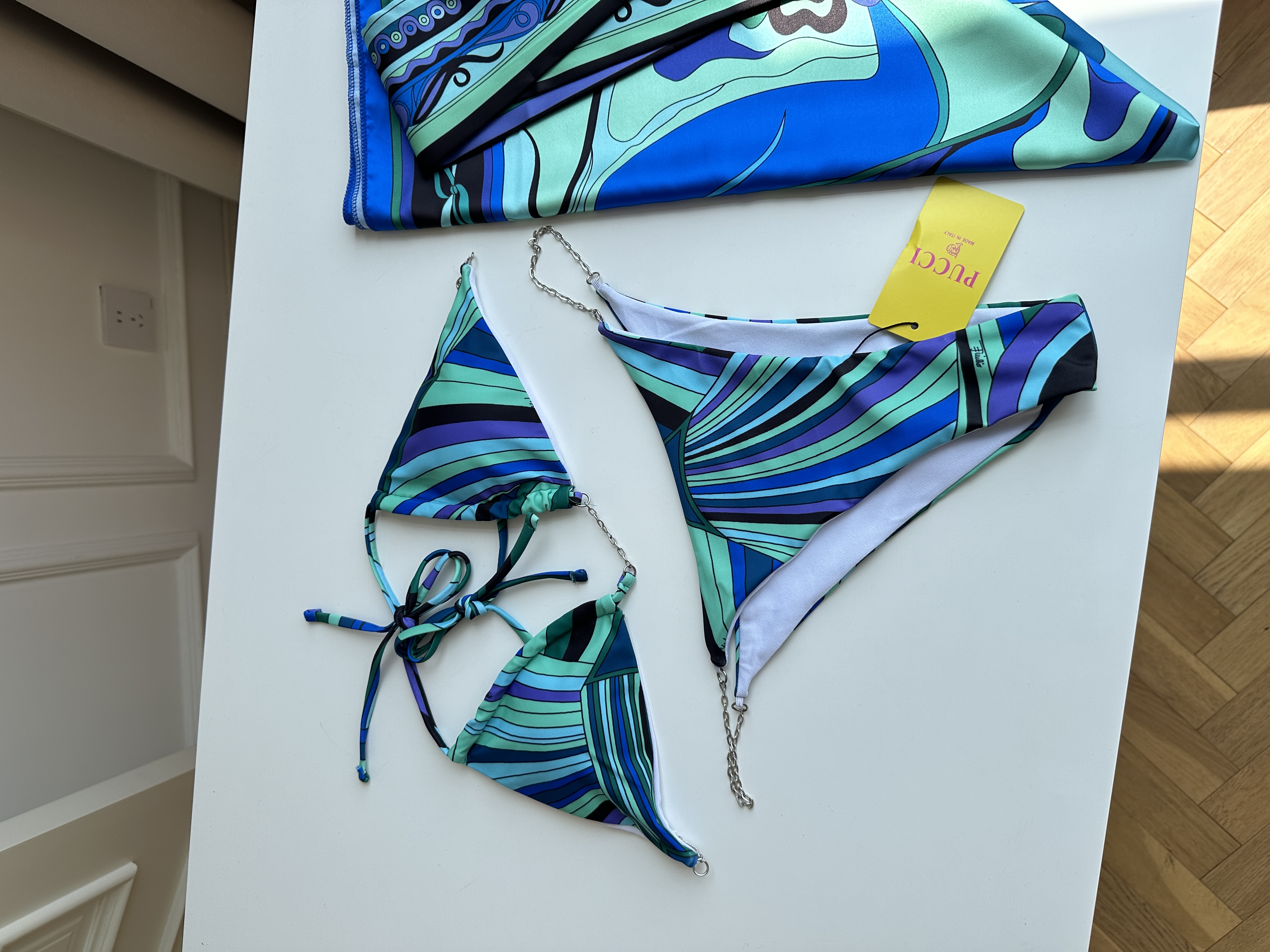 Emilio Pucci Iride Printed Three-Piece Bikini