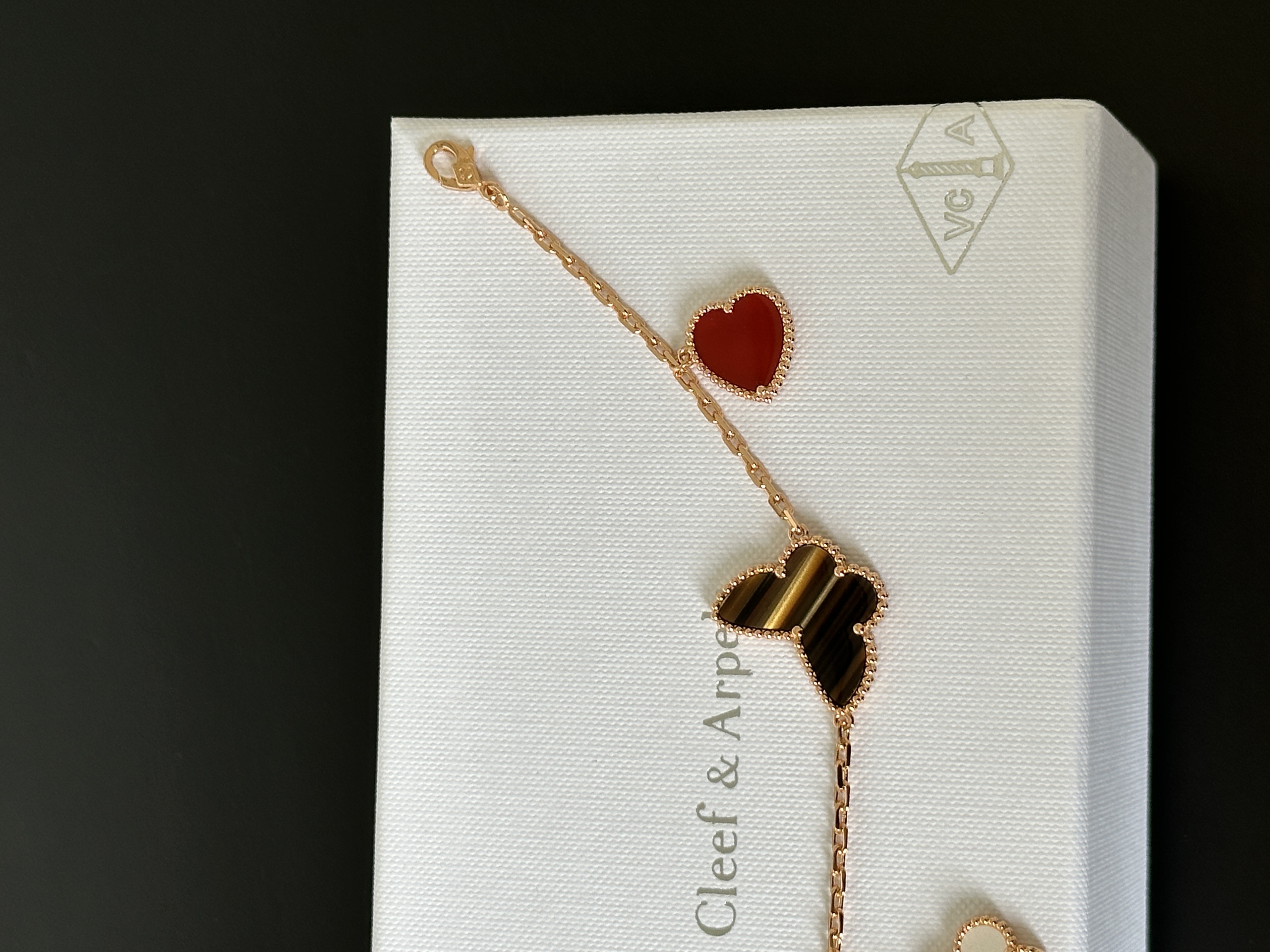 Van Cleef & Arpels Lucky Alhambra Rose Gold Multi-motif Bracelet
