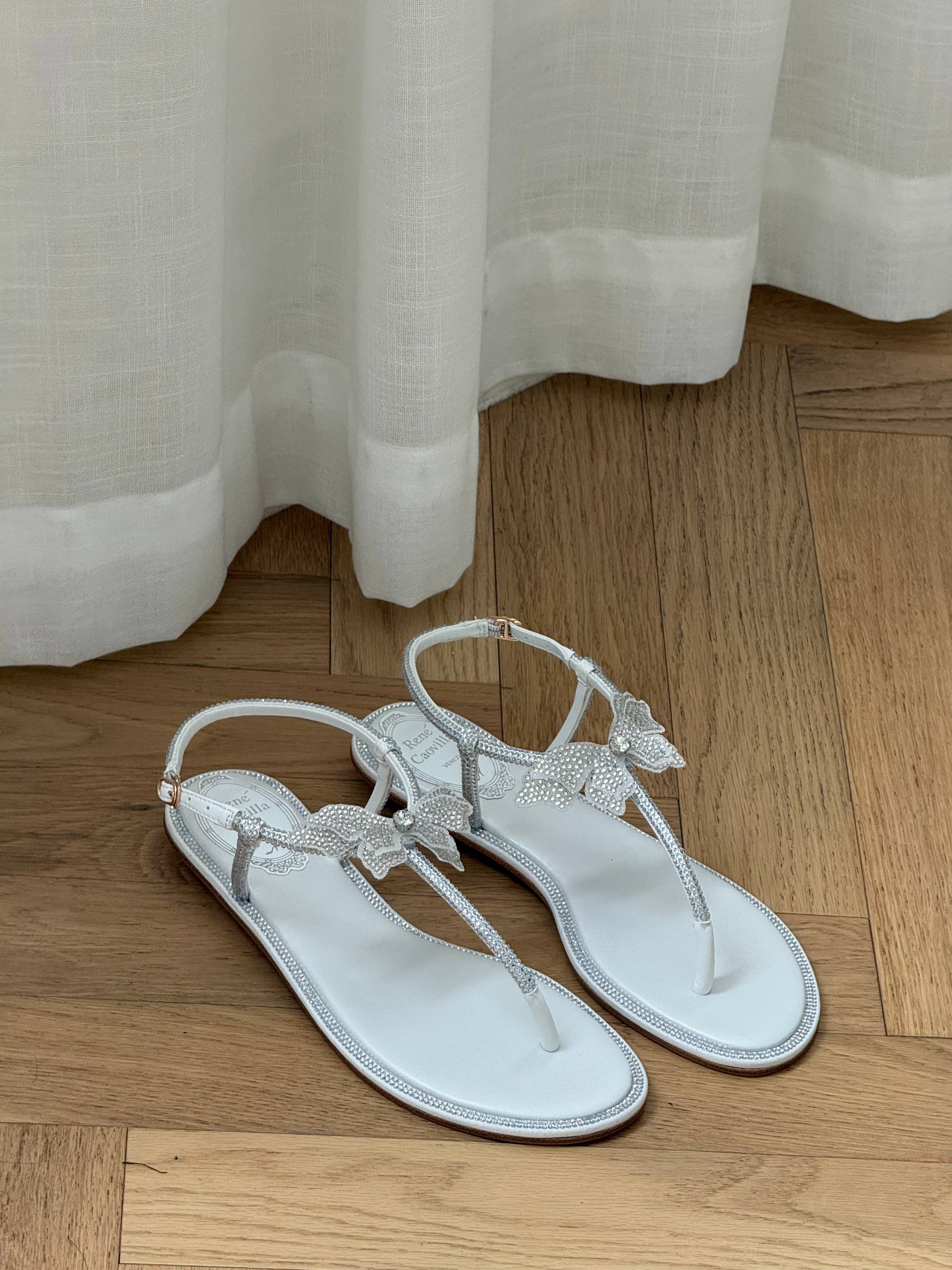 Rene Caovilla Butterfly Crystal Sandals