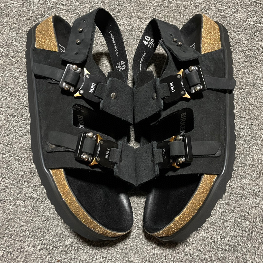 Dior & Birkenstock Summer Shoes Black