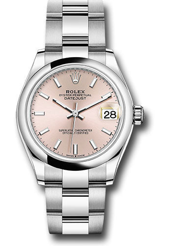 Rolex Steel and White Gold Datejust 31 Watch - Domed Bezel - Pink Index Dial - Oyster Bracelet - 2020 Release - 278240 pio【1:1 Replica】