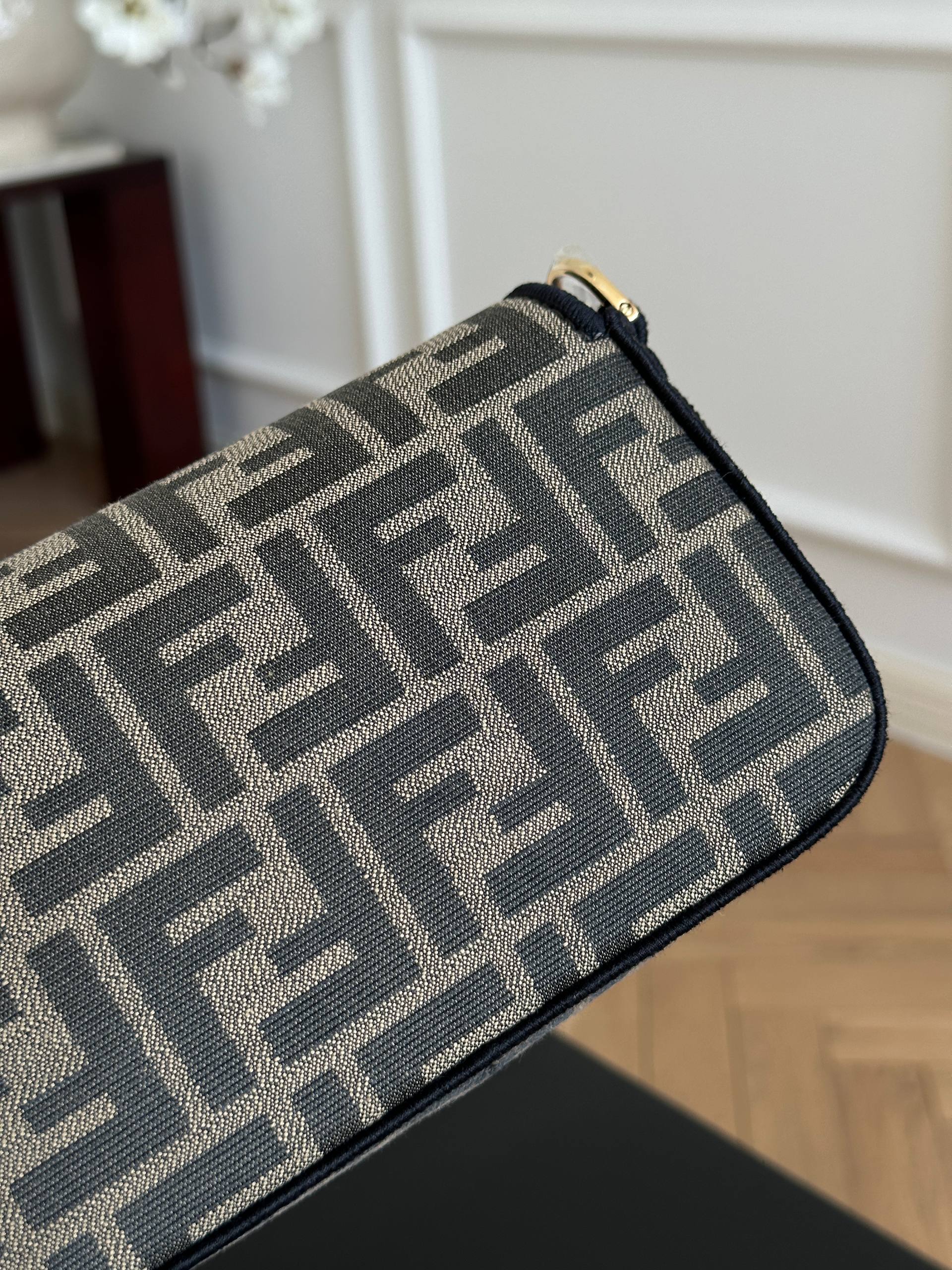 Fendi FF Zucca Jacquard Baguette Shoulder Bag