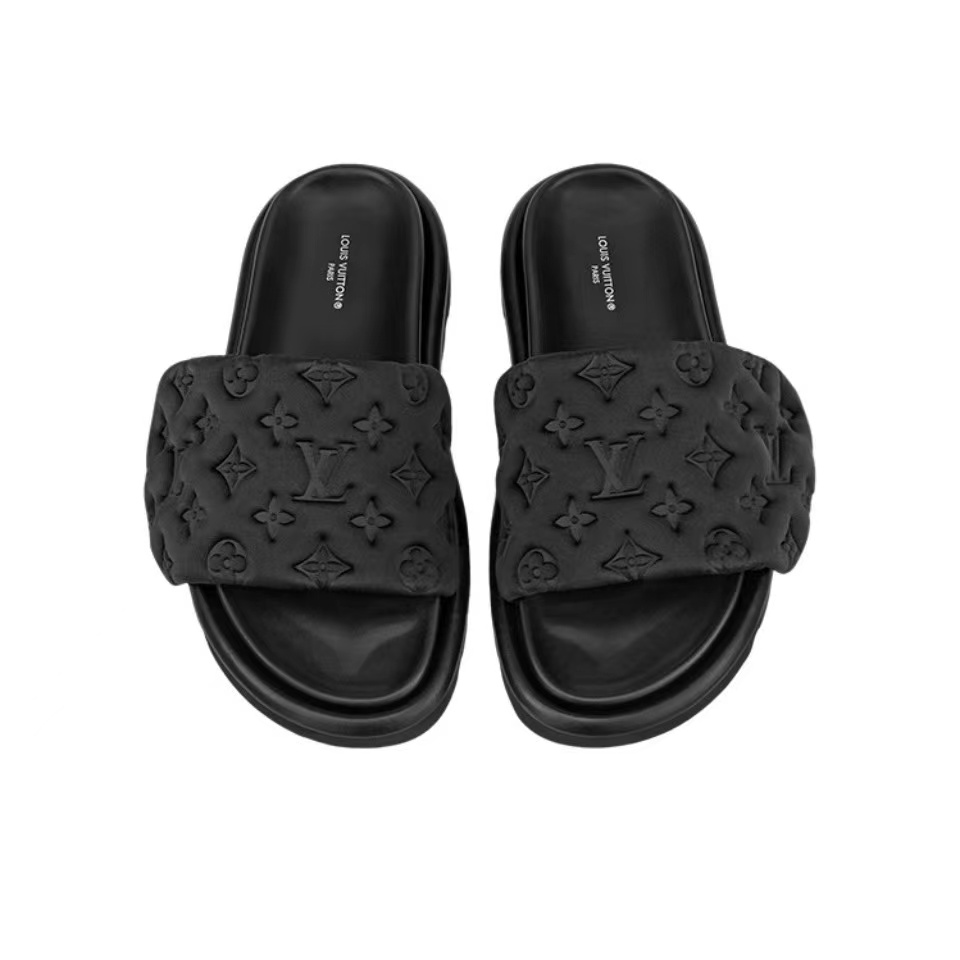 LV Pool Pillow Fashion Flat Flip-flops Slide Sandal