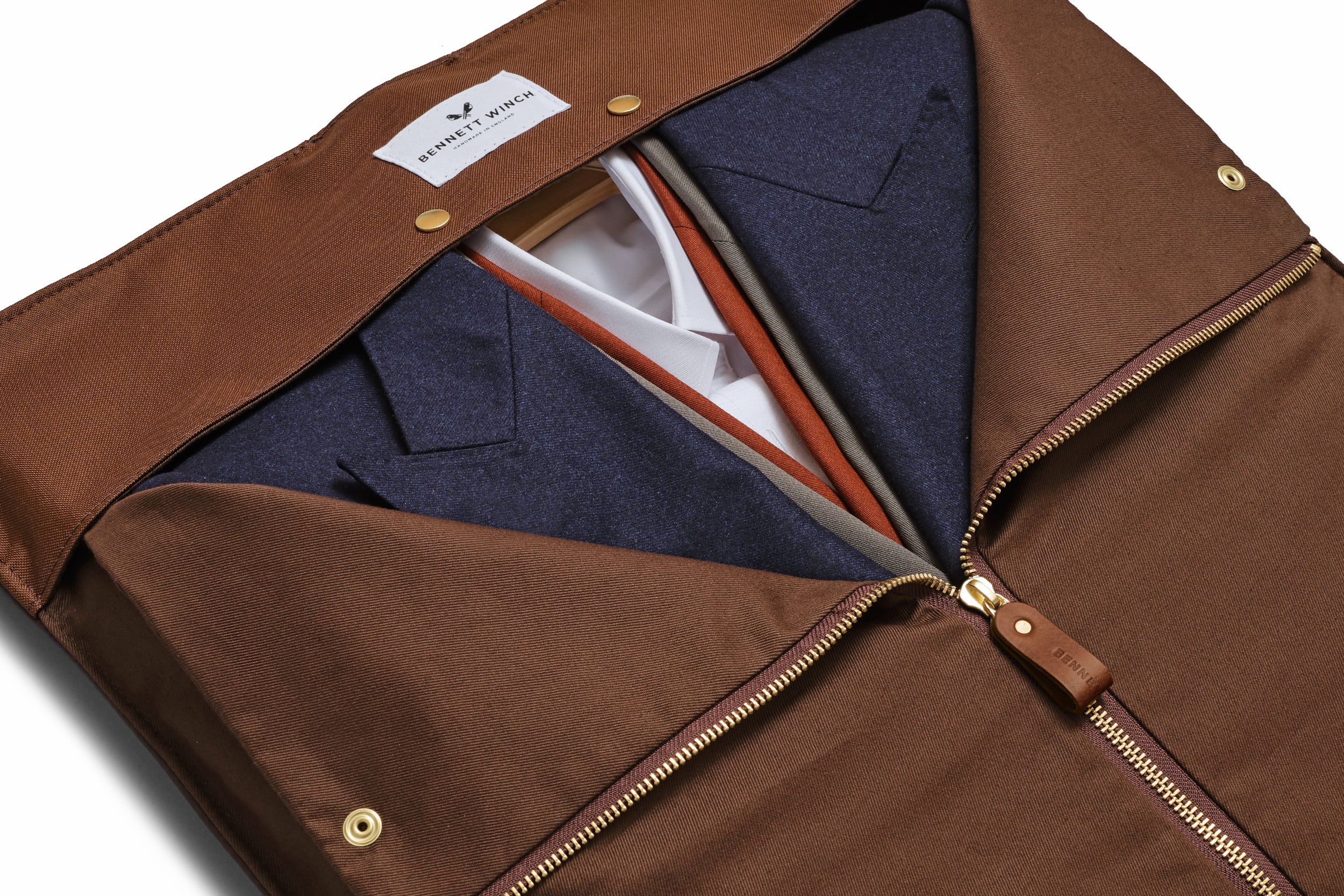 Suede Trifold - Tobacco Brown