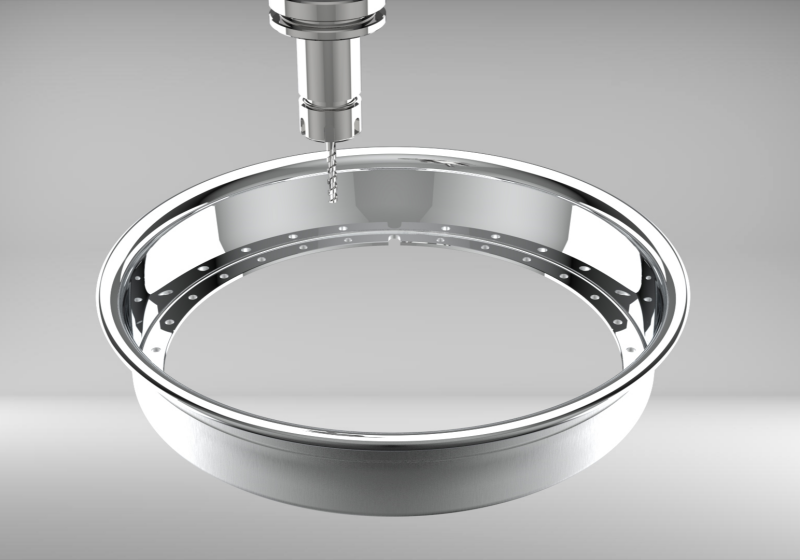 Custom 22 Inch Reverse Outer lip Rolled Flange