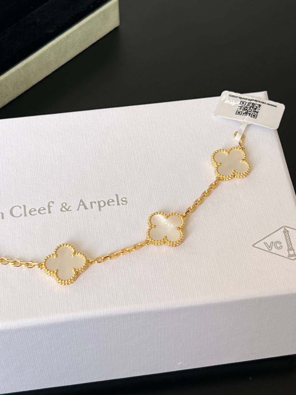 Van Cleef & Arpels Vintage Alhambra Mother-of-Pearl 5-Motif Bracelet