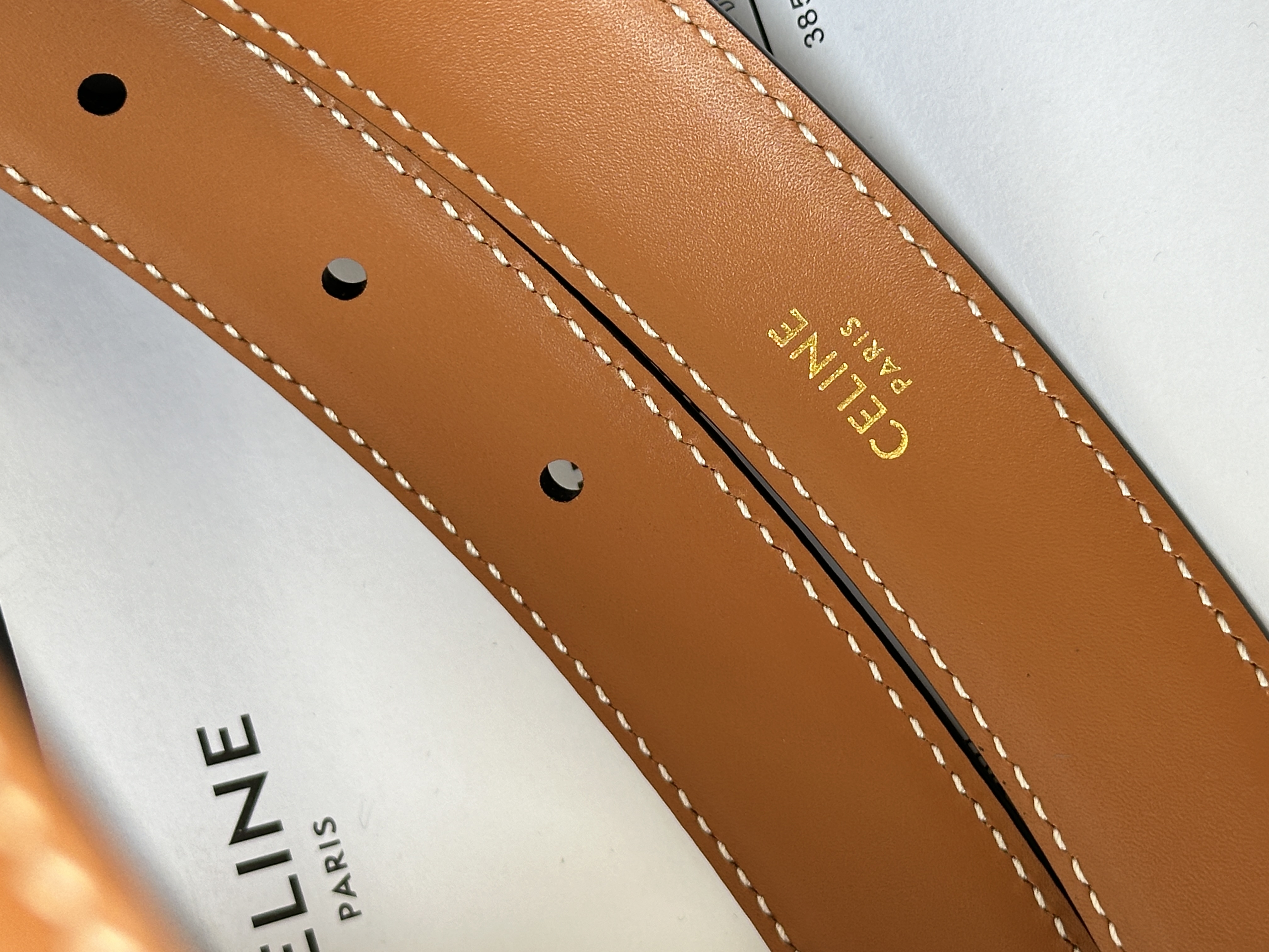 Celine Triomphe Leather Belt