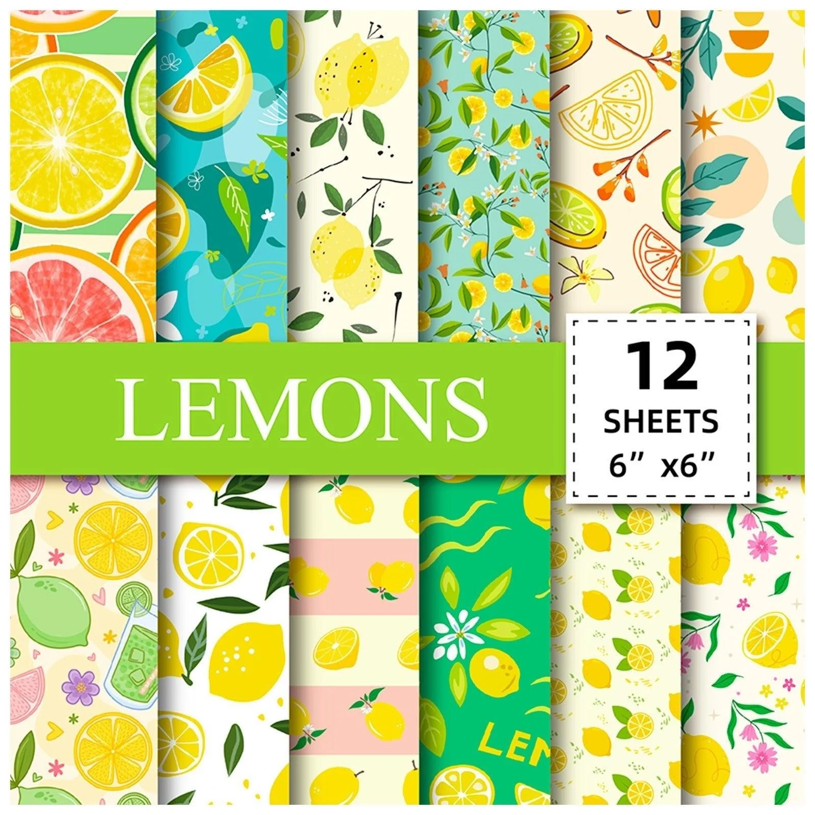 2102 12pcs/pack lemon small fresh material paper ins literary handbook