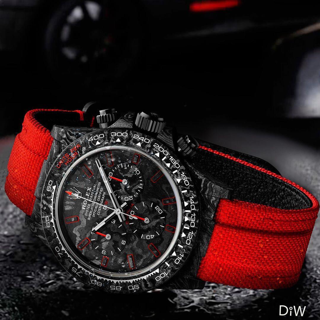 NTPT Carbon Rolex DiW Daytona RED EDITION UNIQUE Piece【1:1 Replica】