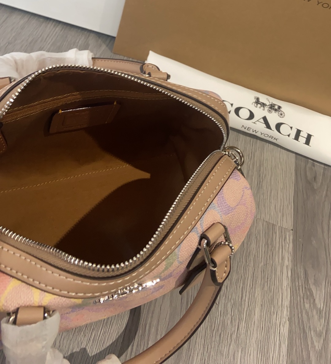 Women Handbag CDA90 Rowan Satchel Bag In Rainbow Signature Canvas